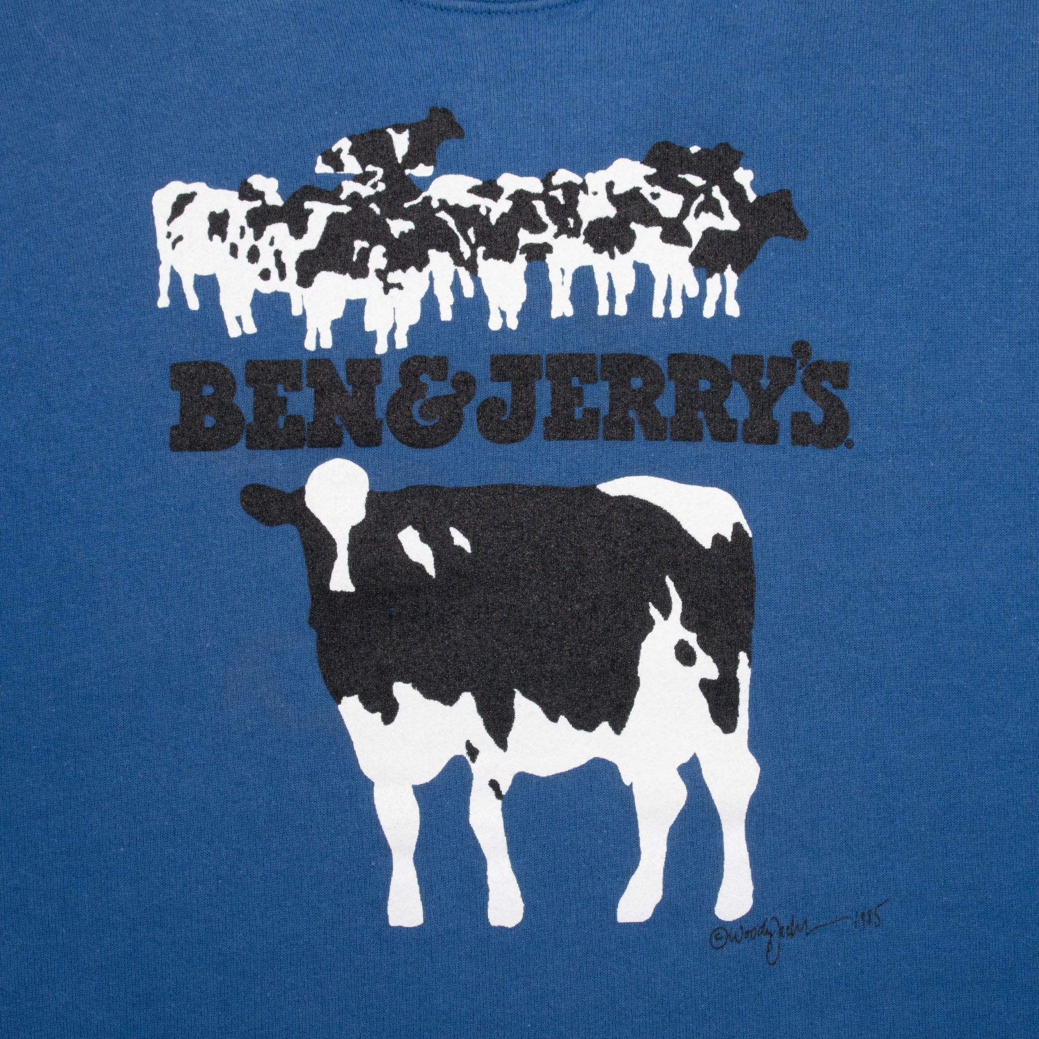 Vintage Ben & Jerry's Ice Cream Sweatshirt 1985 Size XL Made In Usa