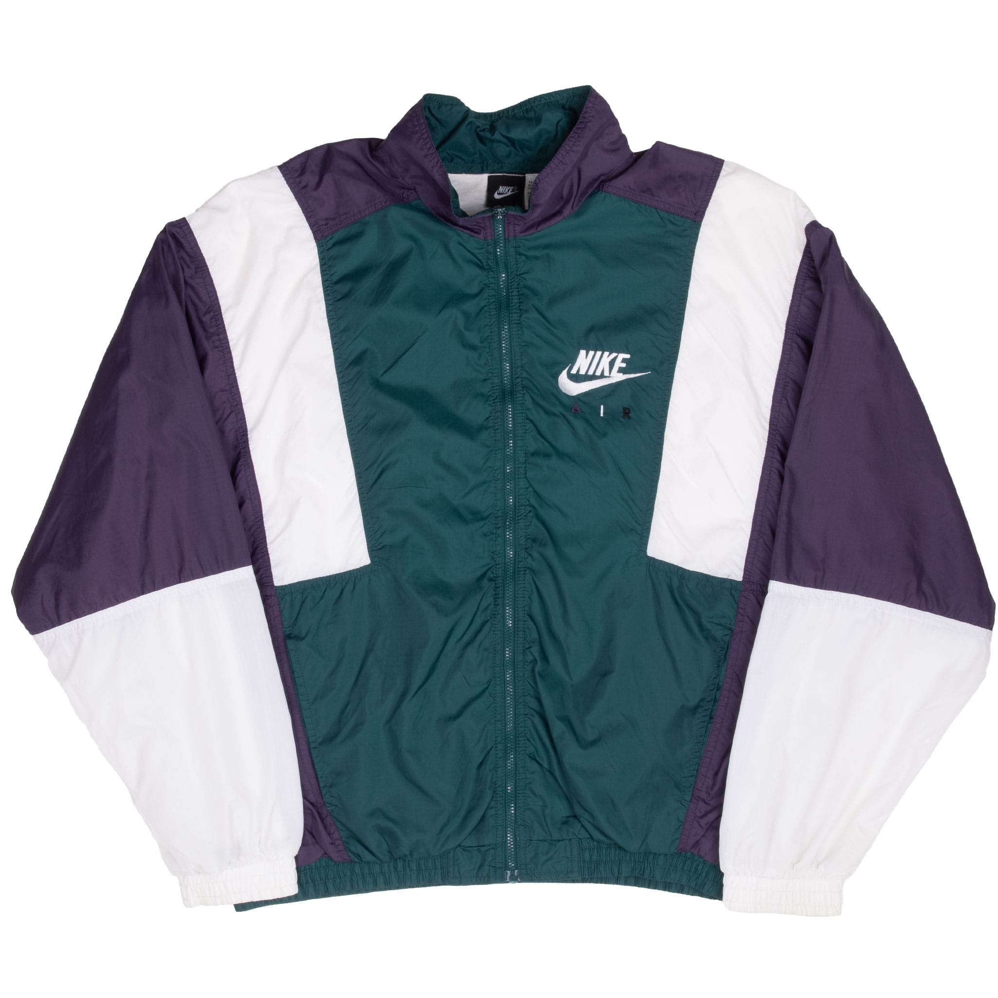 Vintage Nike Air Green White Purple Windbreaker Jacket Early 1990S Size XL