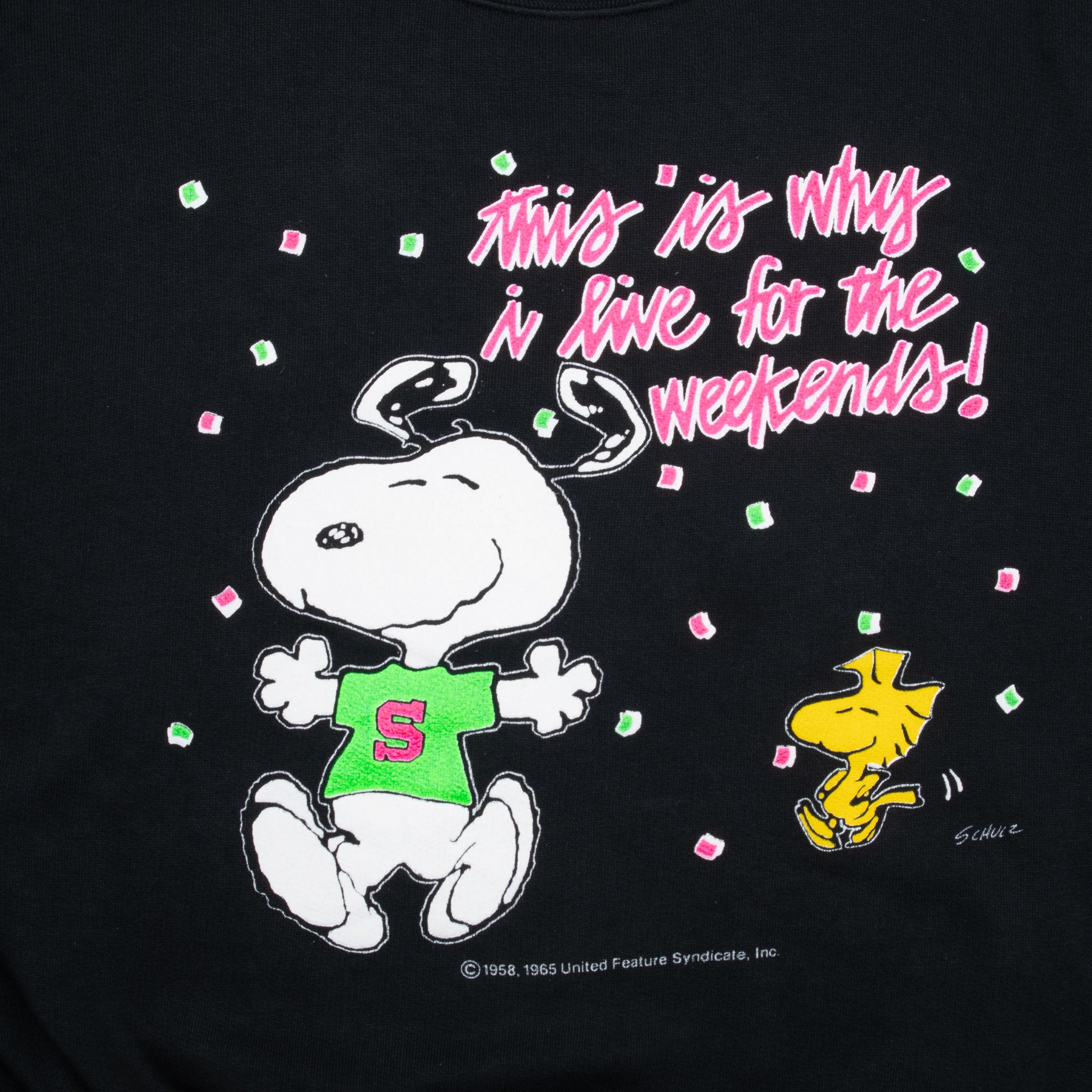 Vintage Snoopy Peanuts Sweatshirt 1980S Size Large