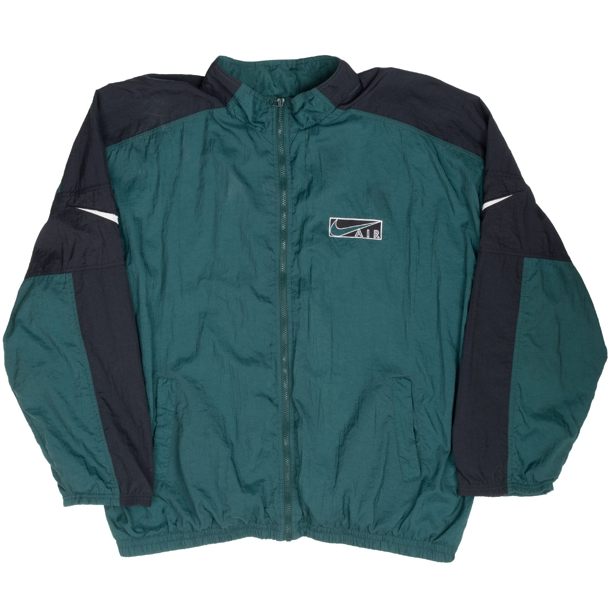 Vintage Nike Air Green Windbreaker Jacket 1990S Size 2XL