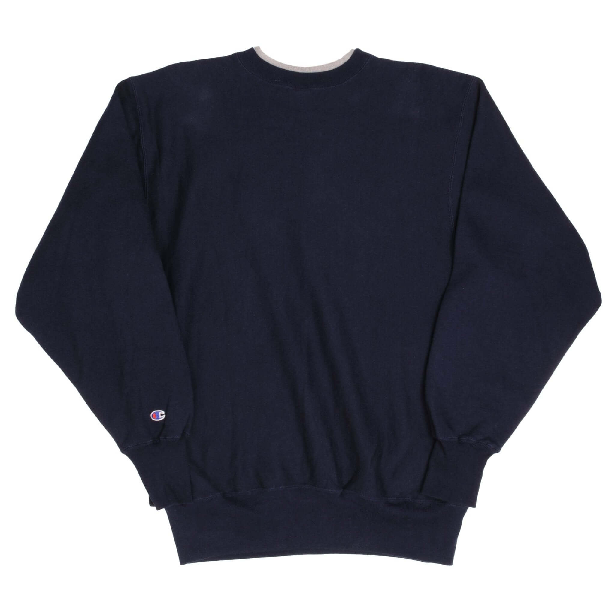 Vintage Navy Champion Reverse Weave Spellout Sweatshirt 1990S Size 2XL Made In USA