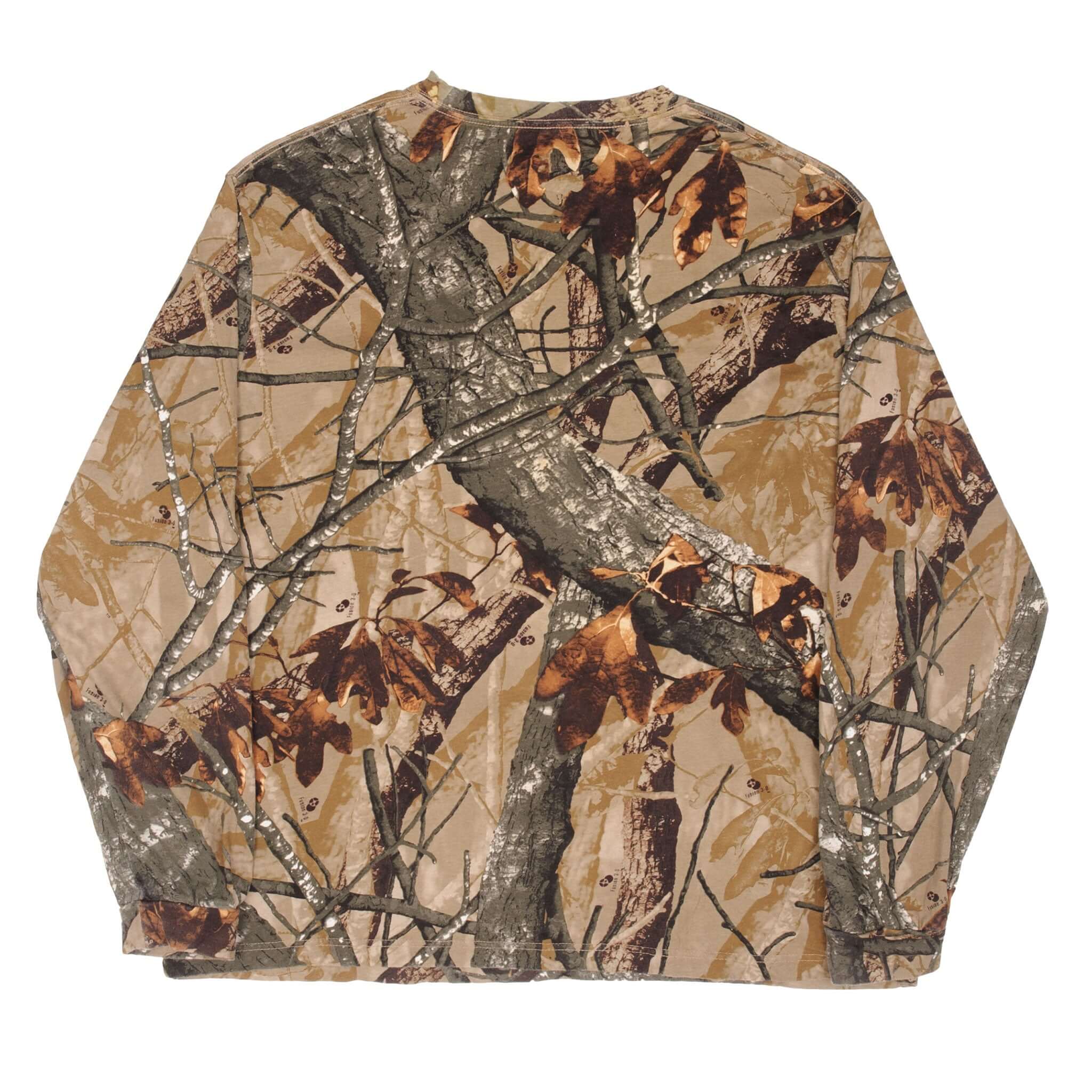 Vintage Hunting Fusion 3.0 Camo Long Sleeve Pocket Tee Shirt Size 2XL