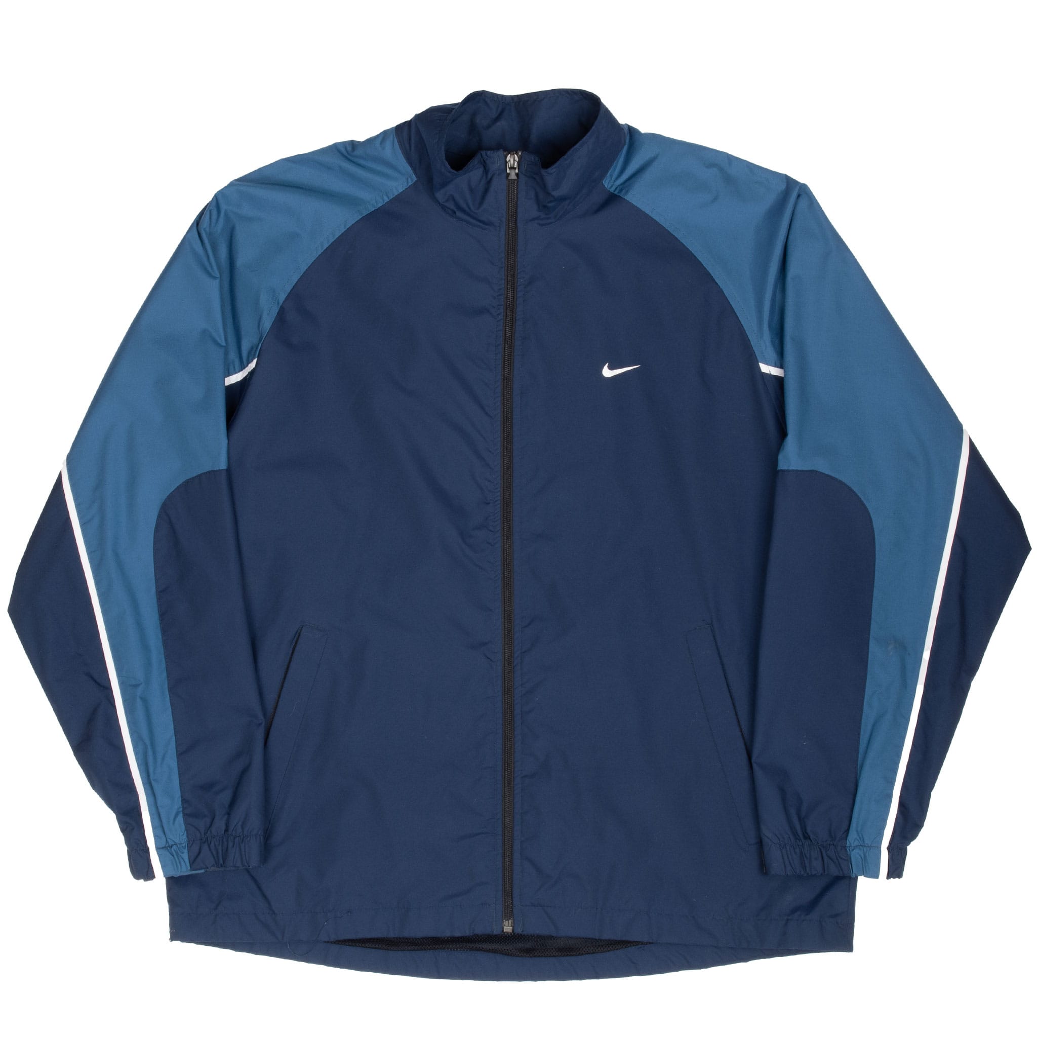 Vintage Nike Classic Swoosh Blue Windbreaker Jacket 2000S Size Large