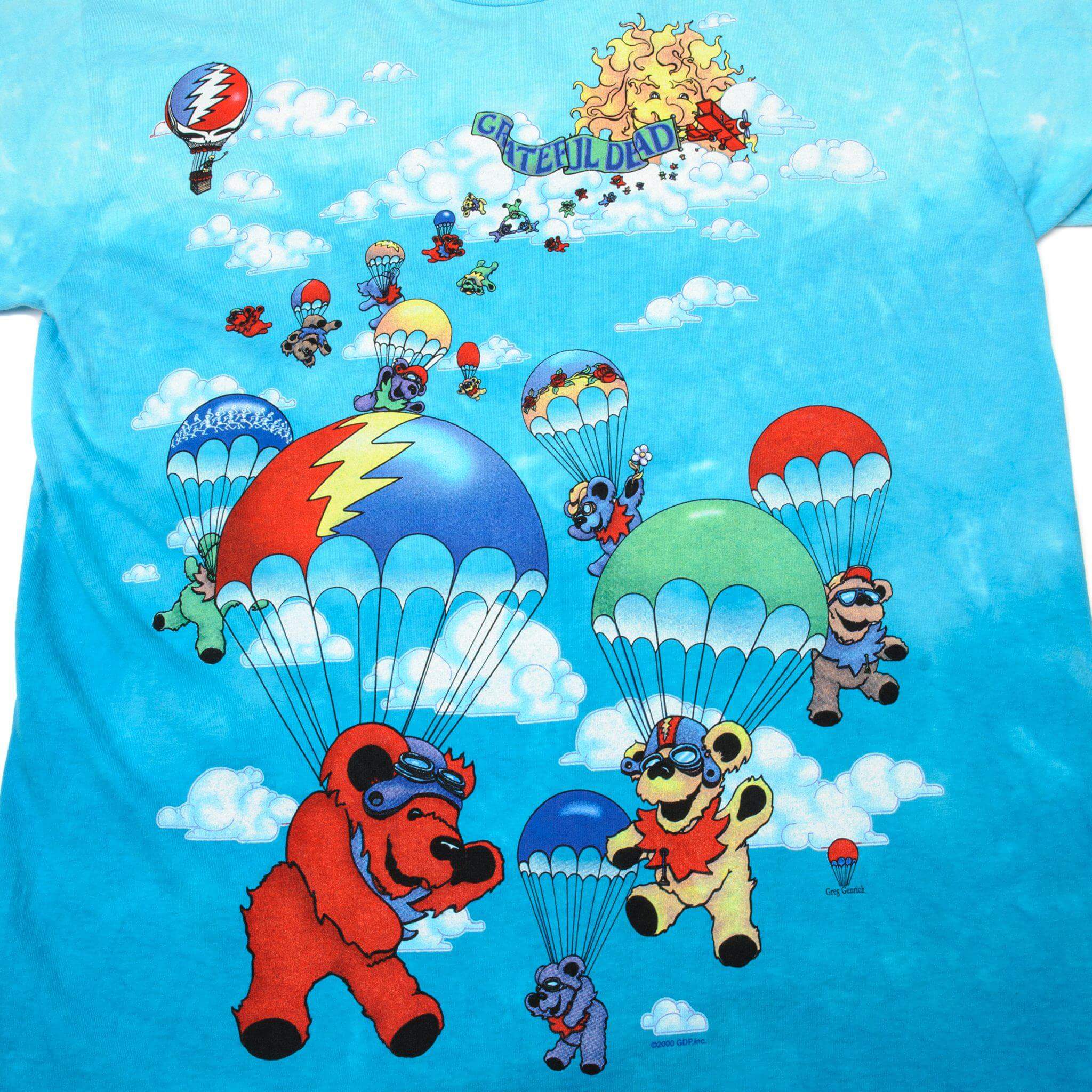 VINTAGE TIE-DYE THE GRATEFUL DEAD TEE SHIRT 2000 SIZE MEDIUM MADE IN USA