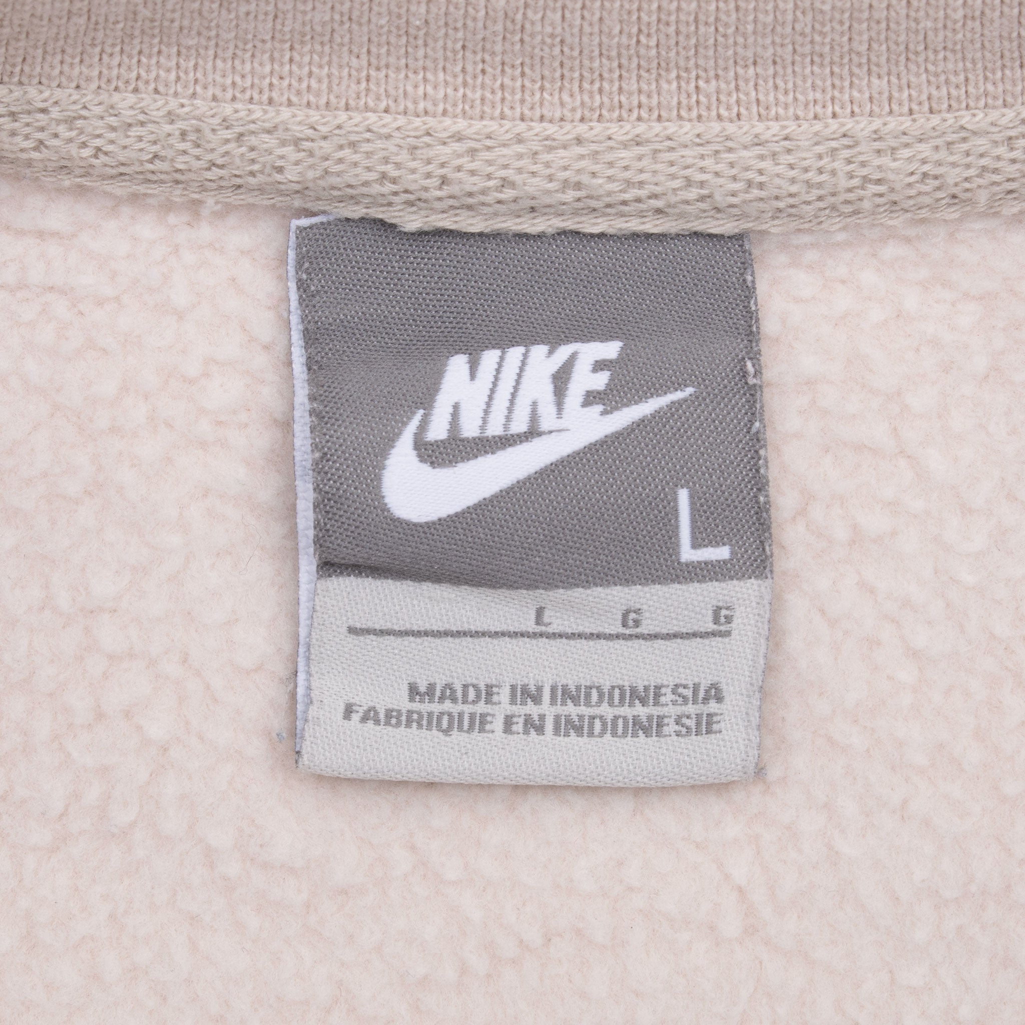 Vintage Nike Classic Swoosh Beige Sweatshirt 2000S Size Large