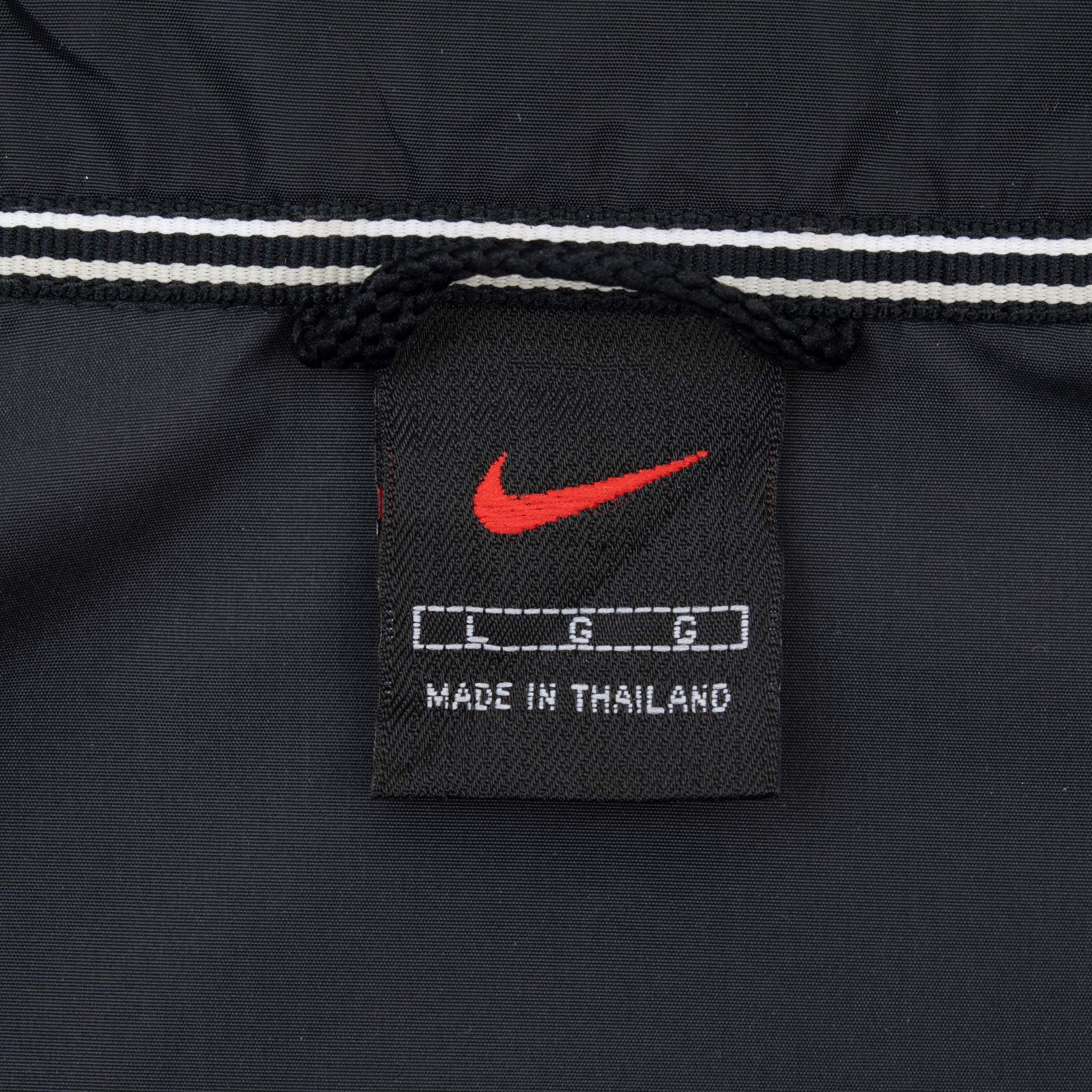 Vintage Nike Classic Swoosh Black Windbreaker Jacket 1990S Size Large