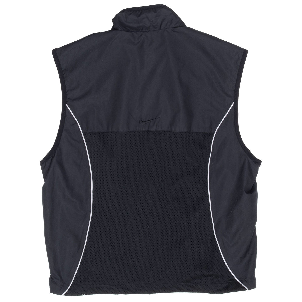 Vintage Nike Classic Swoosh Black Vest Jacket 1990S Size Medium