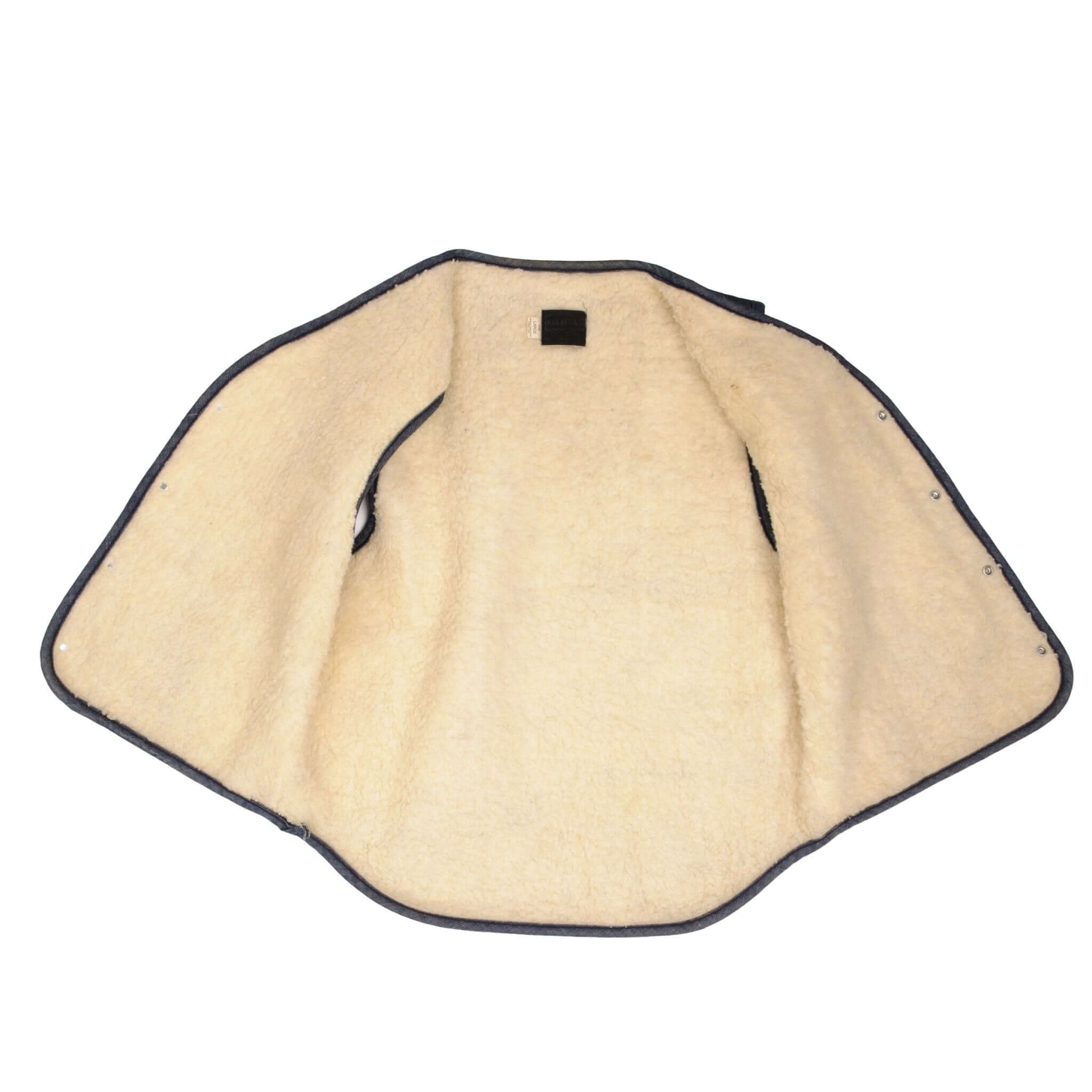 Vintage Roebucks Sherpa Vest Jacket Size Large Made In Usa