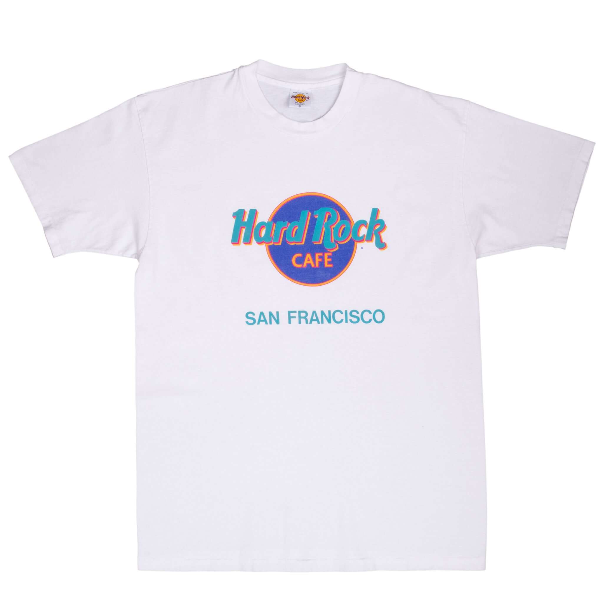 Vintage Hard Rock Cafe San Francisco Tee Shirt 1990S Large Made In Usa With Single Stitch Sleeves