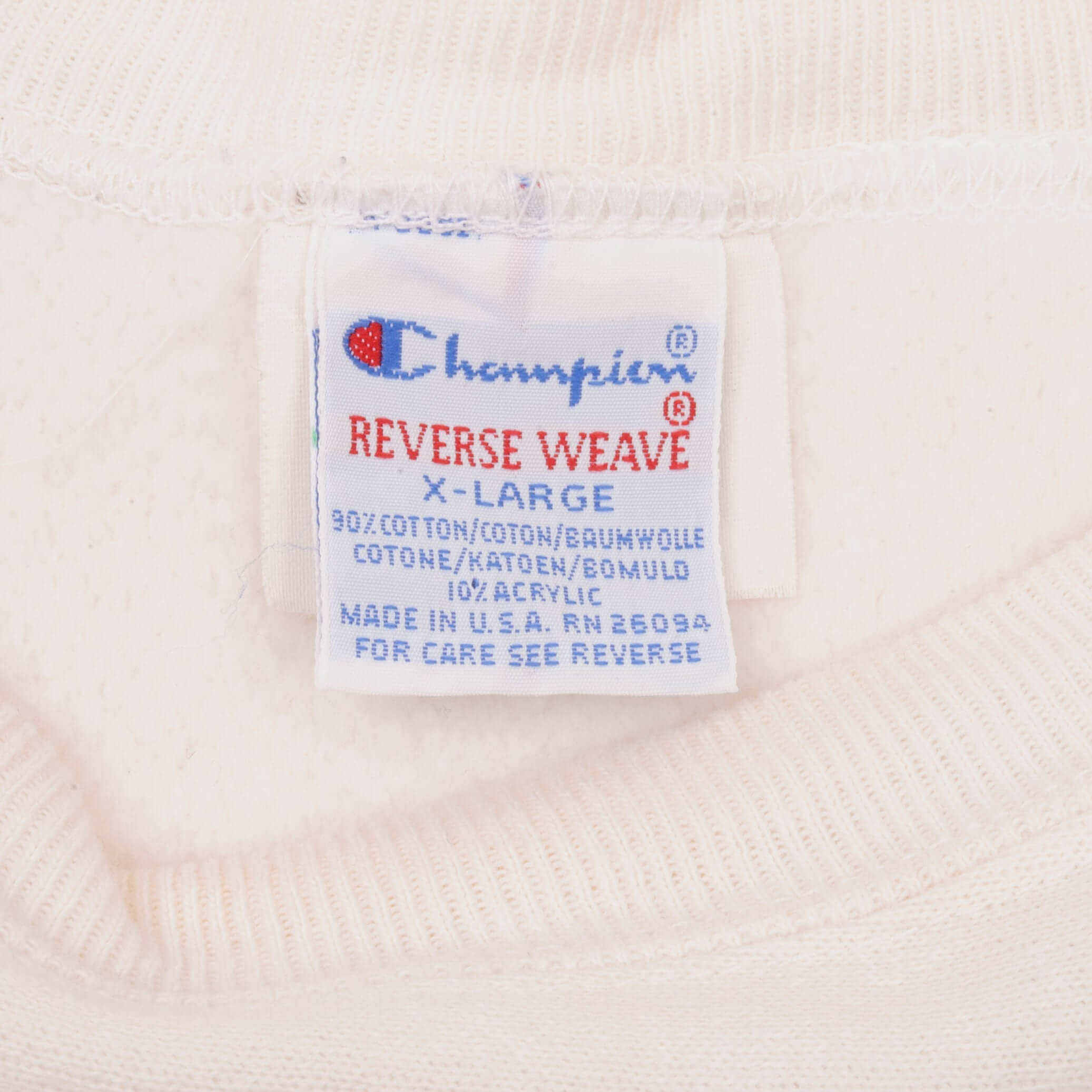 Vintage White Champion Reverse Weave Sigma Delta Tau Sweatshirt 1990S Size XL Made In USA