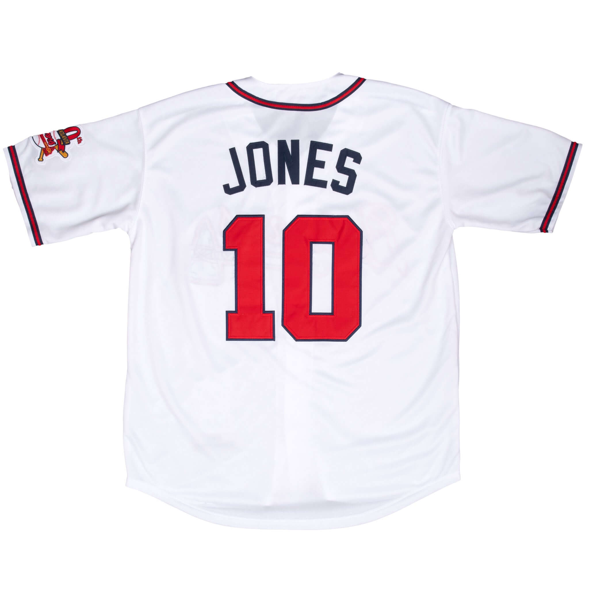 Vintage Mlb Atlanta Braves Chipper Jones #10 Mitchell & Ness Jersey 1995 Size Large