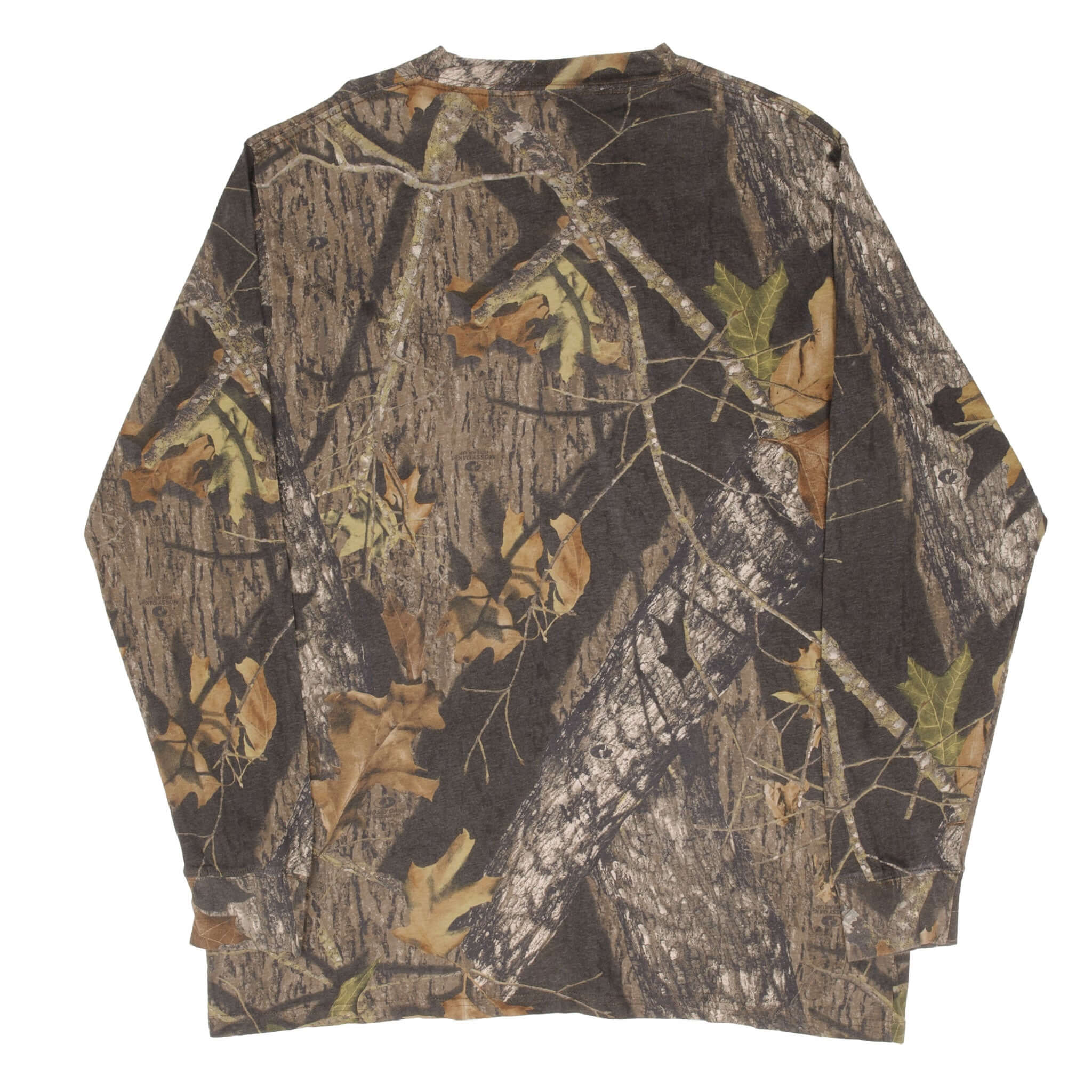 Vintage Hunting Mossy Oak Camo Long Sleeve Pocket Tee Shirt Size XL