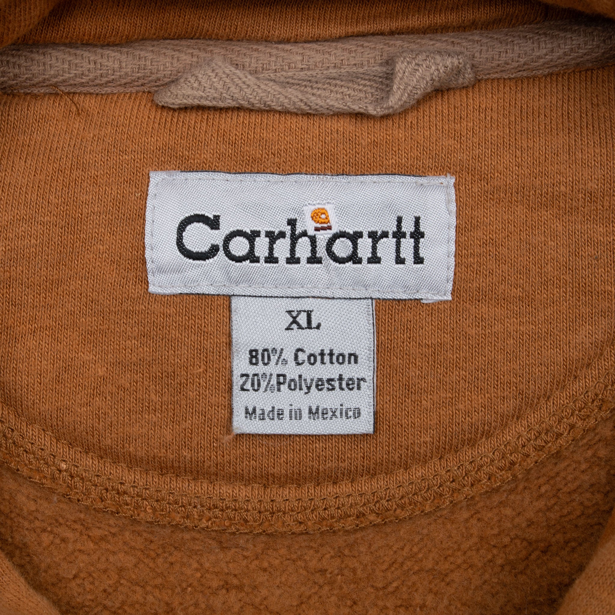 Vintage Carhartt Classic Light Brown Hoodie Sweatshirt Size XL 2000S