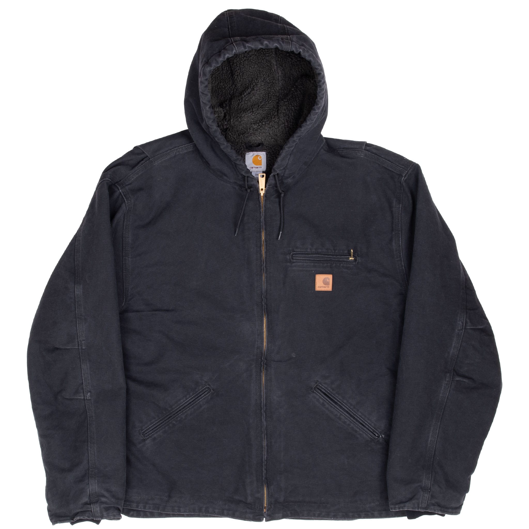Vintage Carhartt Sherpa Black Active Jacket 2015 J141Blk Size 2XL