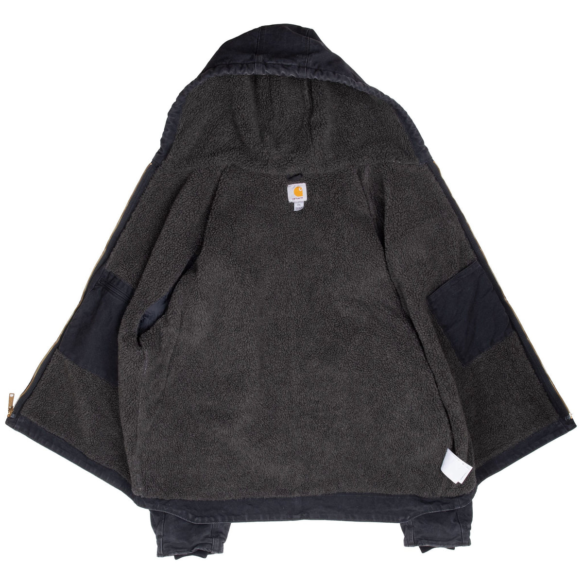 Vintage Carhartt Sherpa Black Active Jacket 2015 J141Blk Size 2XL