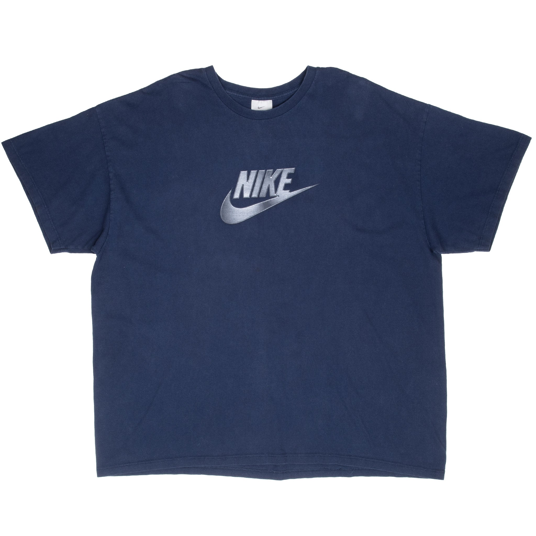 Vintage Nike Spellout Navy Blue Tee Shirt 2000S Size 2XL Made In USA