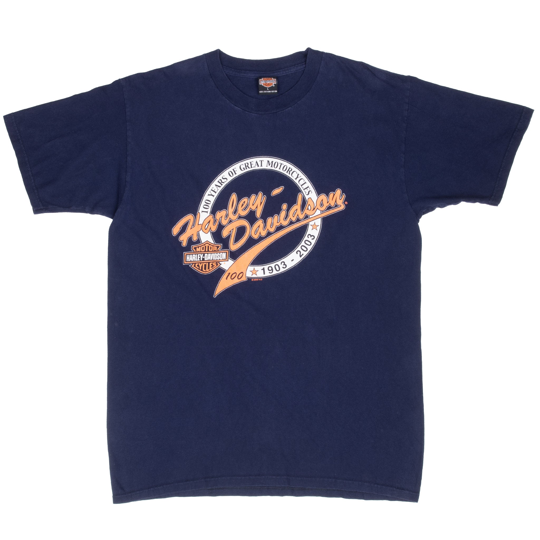 Vintage Harley Davidson Maui Hawaii 2003 100Th Anniversary Tee Shirt Size Large Made In Usa