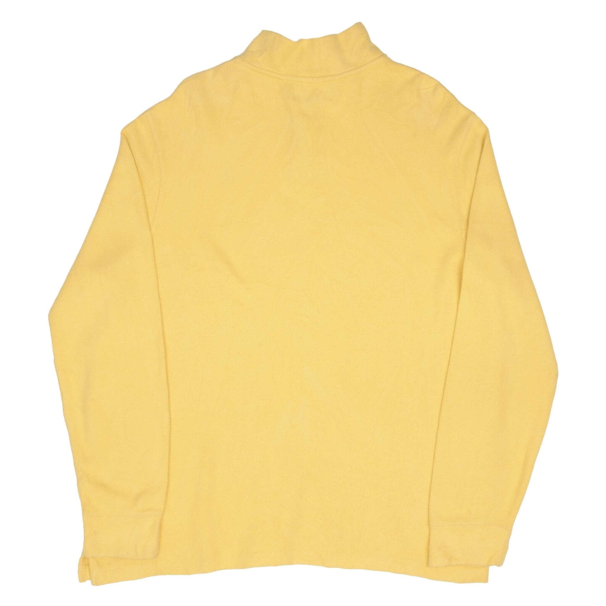 Vintage Ralph Lauren Yellow Quarter Zip Sweater Size XL 1990S