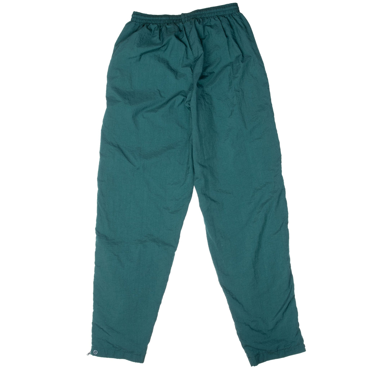 Vintage Nike Classic Swoosh Green Nylon Track Pants 1990S Size Medium