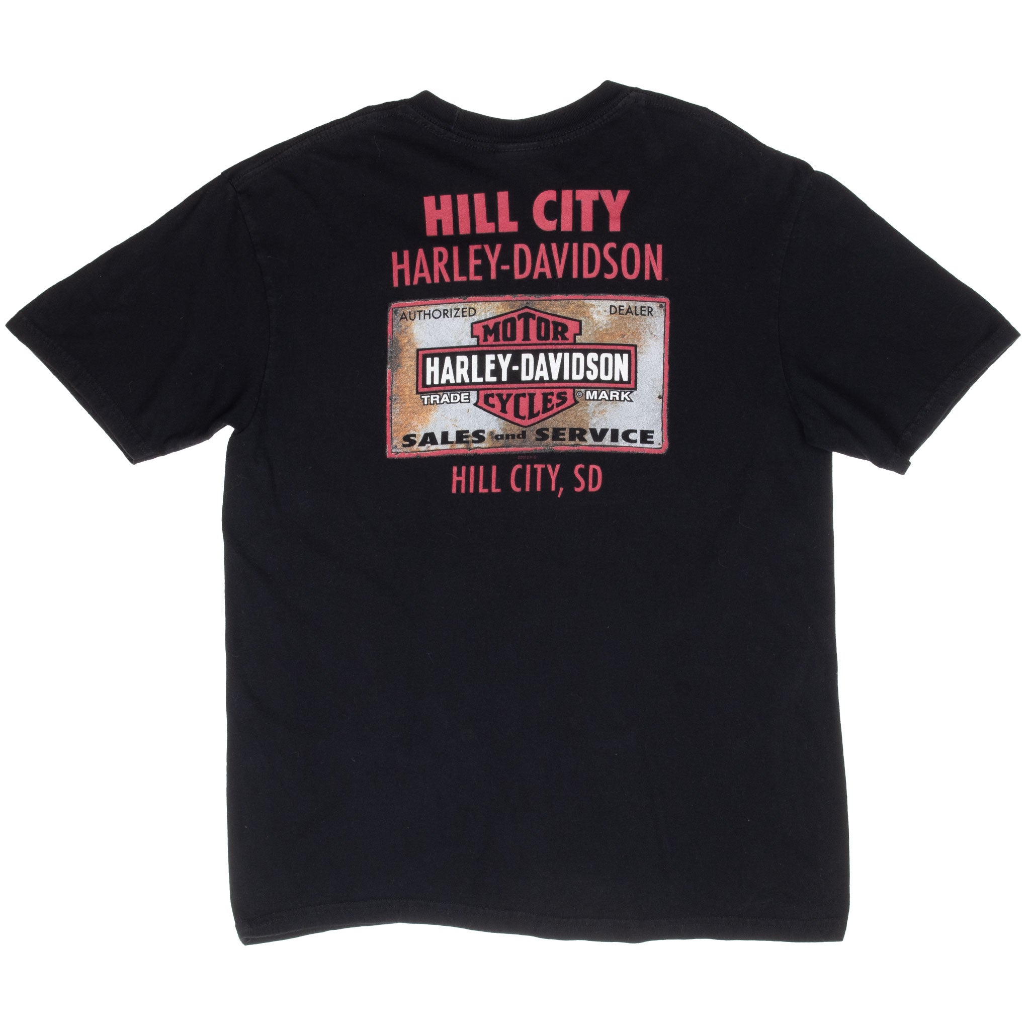 Vintage Harley Davidson Hill City South Dakota 2012 Tee Shirt Size Large