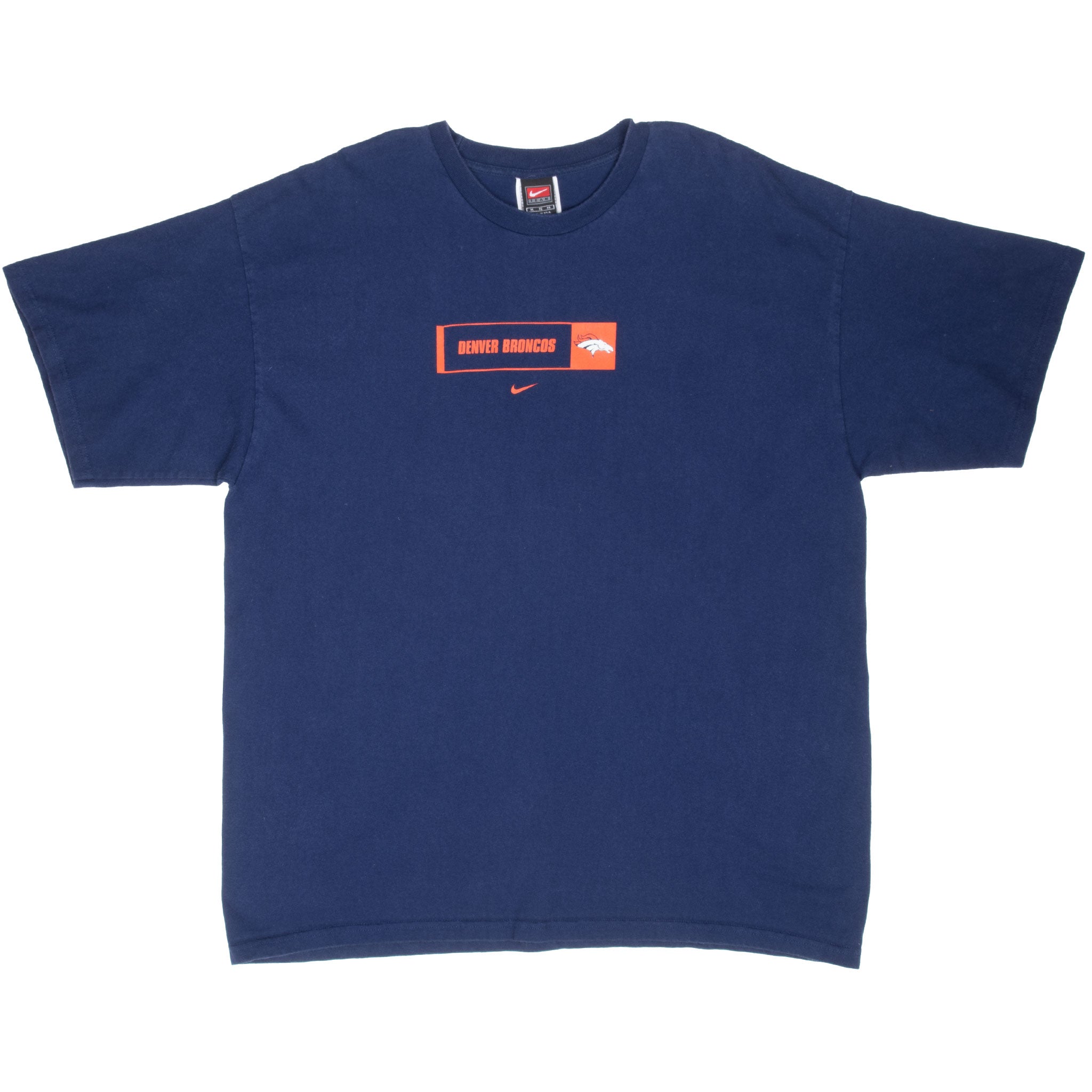 Vintage Nike Nfl Denver Broncos Tee Shirt 1990S Size XL Made In Usa