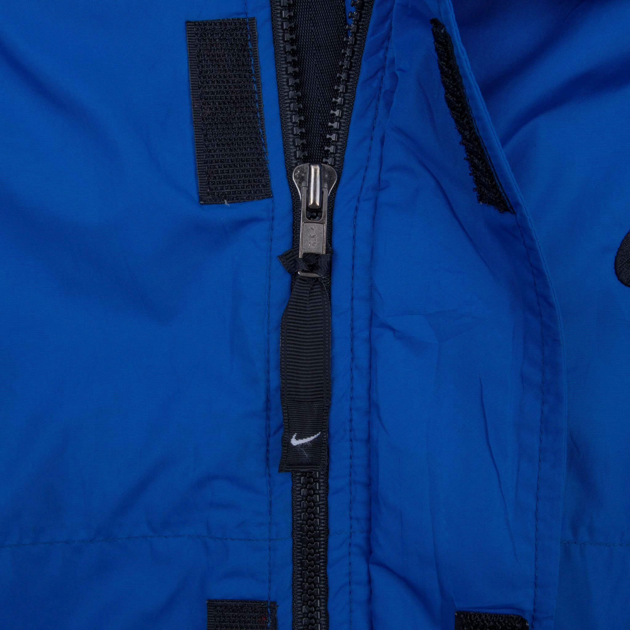 Vintage Nike Classic Swoosh Blue Windbreaker Jacket 1990S Size Medium