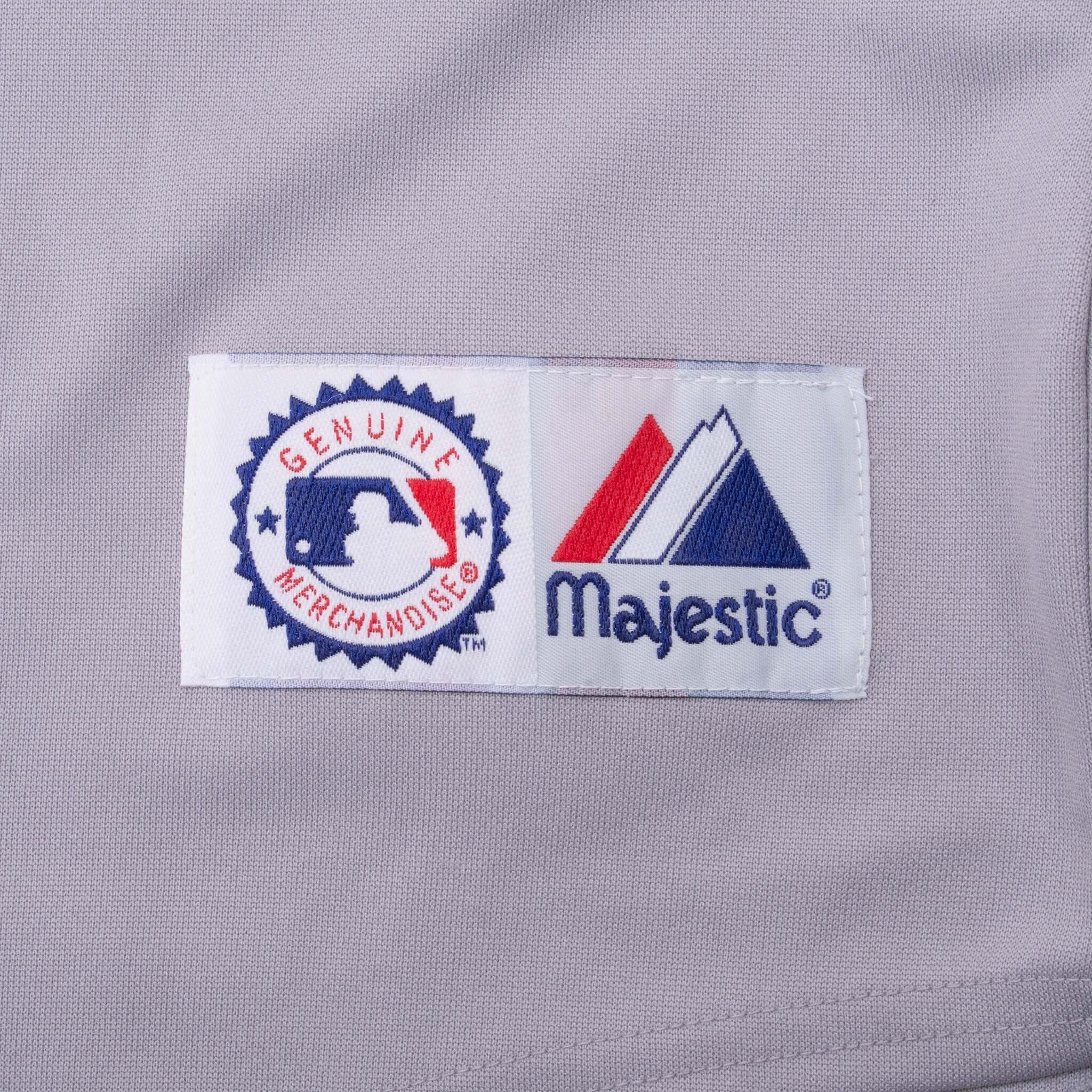 Vintage Mlb New York Yankees Damon #18 Majestic Jersey 2000S Size Large