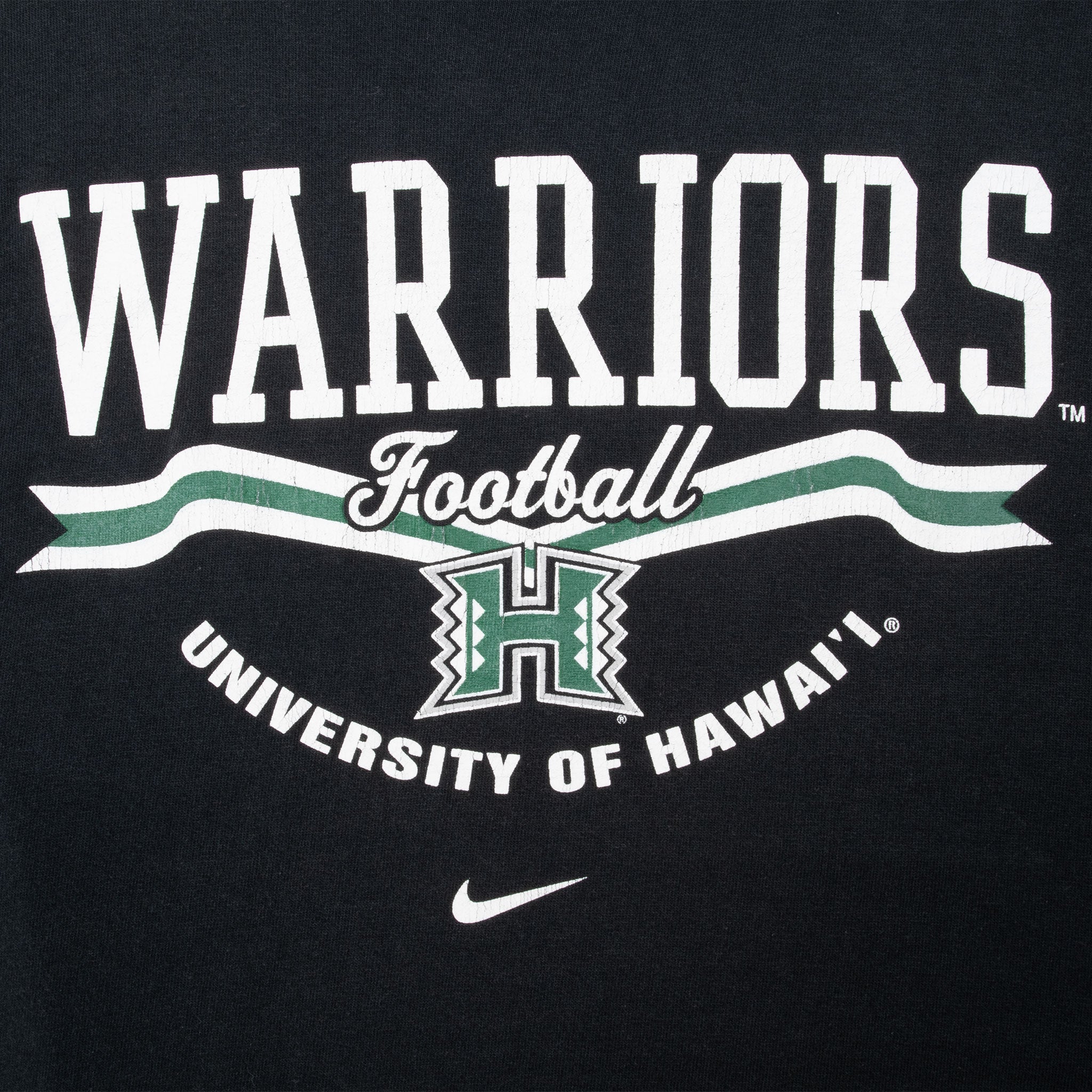 Vintage Nike Ncaa Hawaii Warriors Center Swoosh Tee Shirt 2000S Size XL