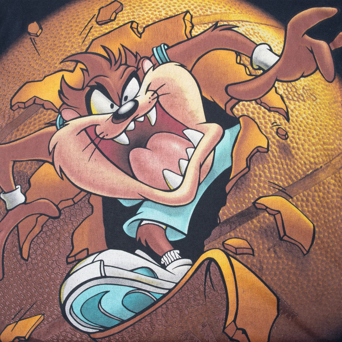 Vintage All Over Print Looney Tunes Taz Tee Shirt 1997 Size XL