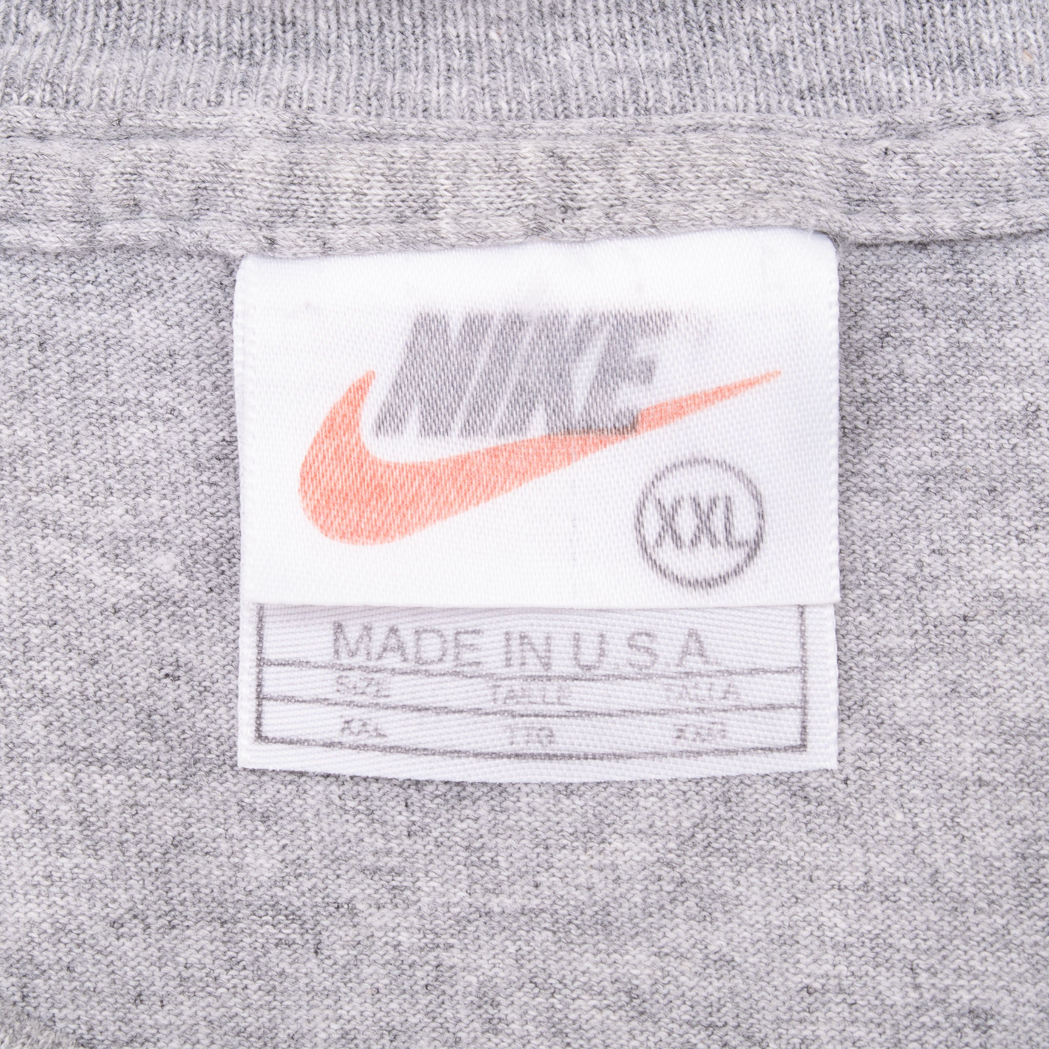 Vintage Nike Michael Jordan 1990S Grey Tee Shirt 1990S Size 2XL Made In Usa