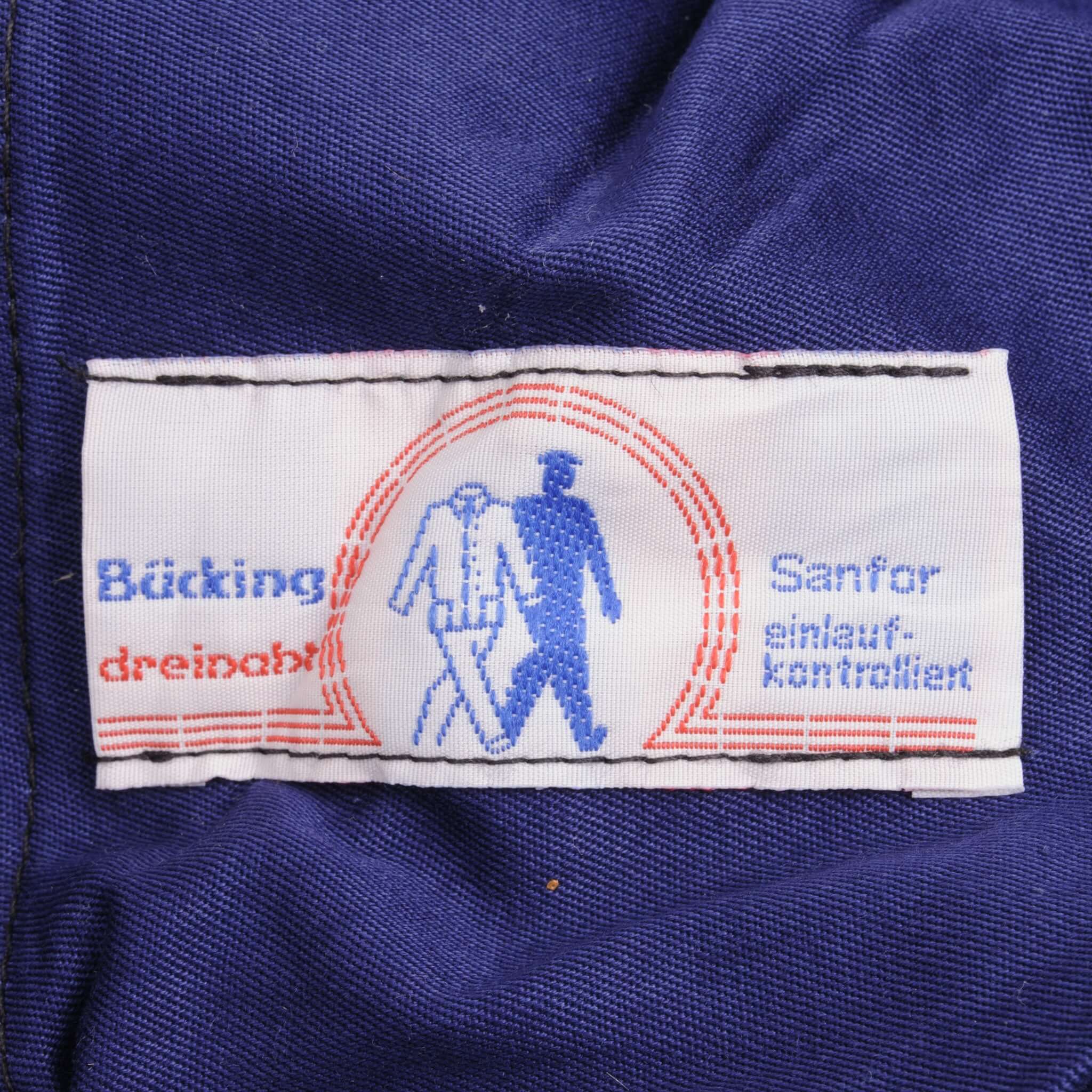 Vintage French Workwear Blue Sanfor Bucking Dreinaht Hbt Trousers Pants 1960S Size 40X32 Made In Germany