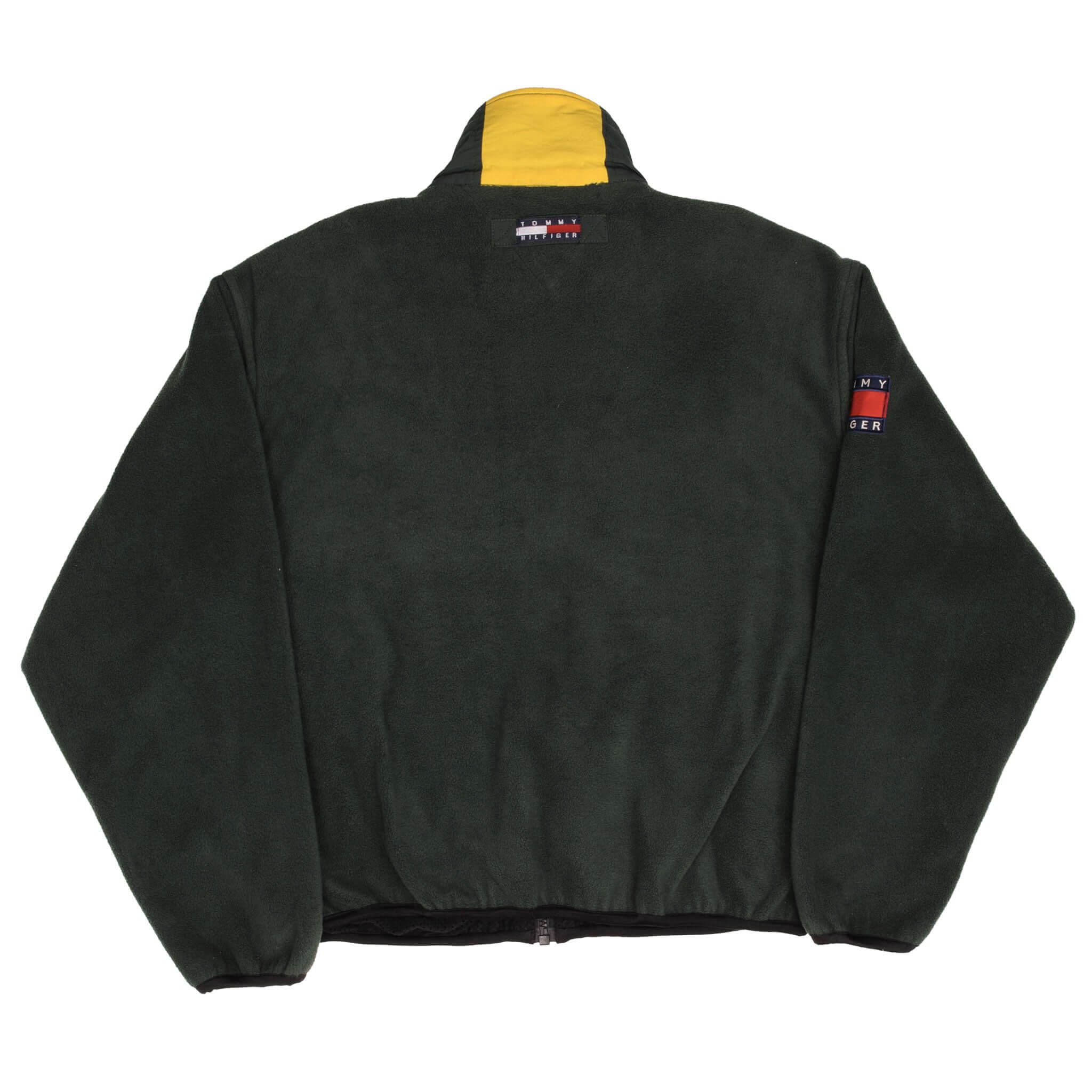 Vintage Tommy Hilfiger Green Fleece Jacket 1990S Size Large