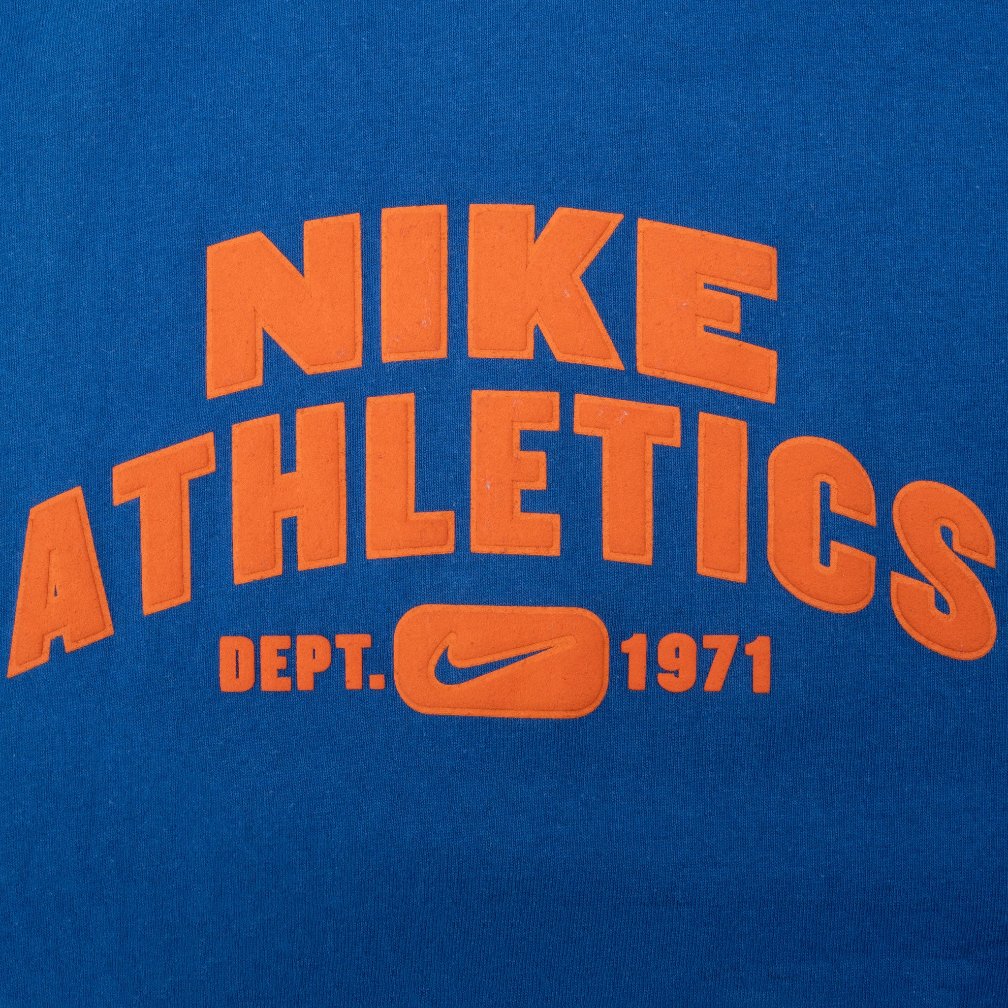 Vintage Nike Athletics Spellout Blue Tee Shirt 2000S Size 2XL