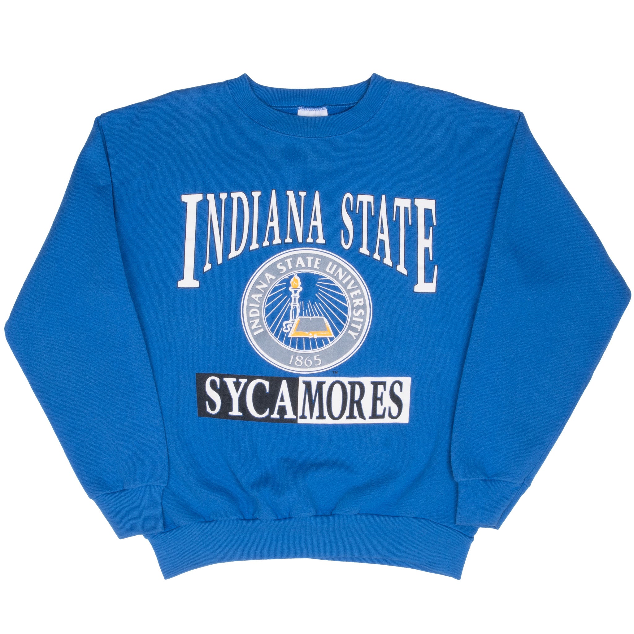 Vintage Ncaa Indiana State Sycamores Sweatshirt 1990S Size Large Made In Usa