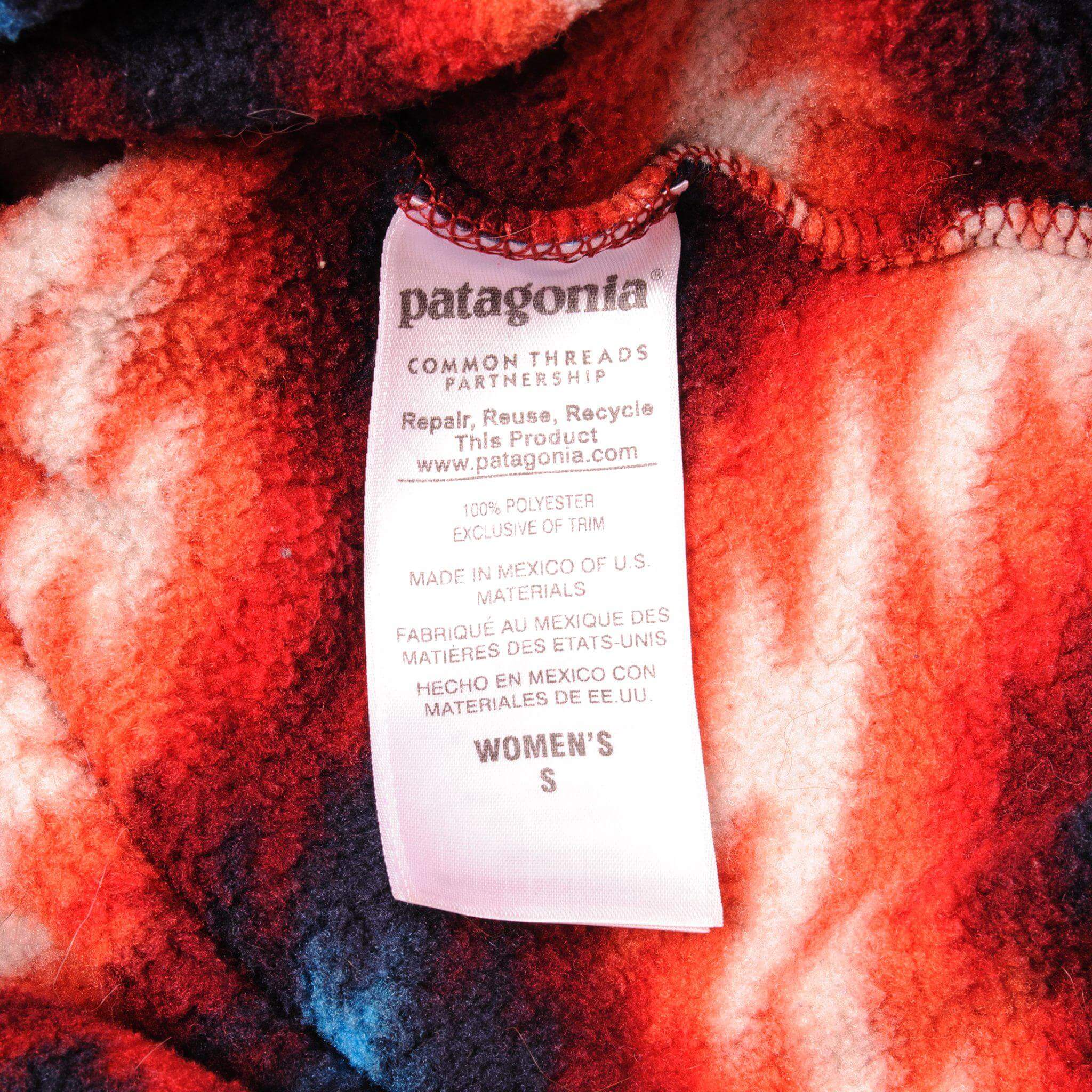 VINTAGE PATAGONIA SYNCHILLA SNAPT FLEECE AZTEC PULLOVER SIZE WOMEN SMALL