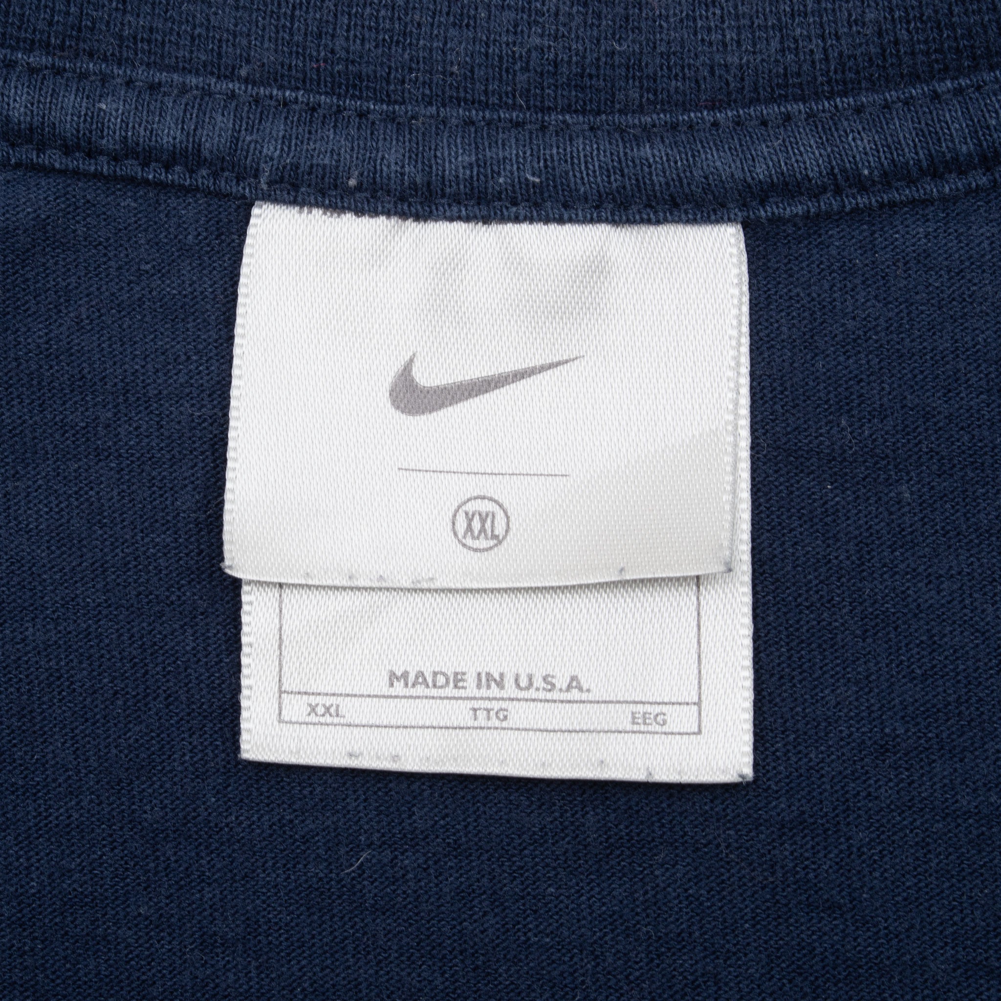 Vintage Nike Spellout Navy Blue Tee Shirt 2000S Size 2XL Made In USA