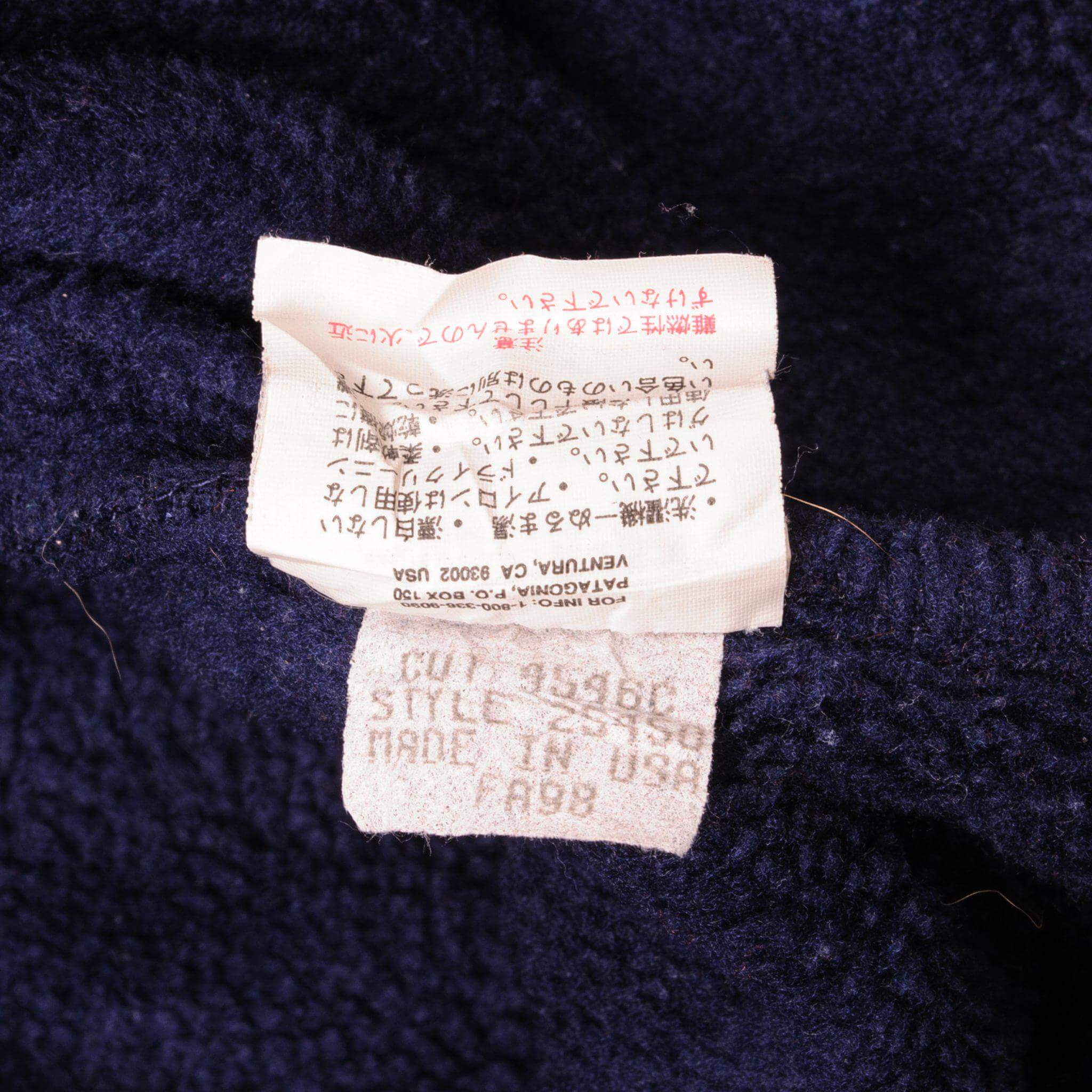 Vintage Label Tag Patagonia 1998 90s 1990s