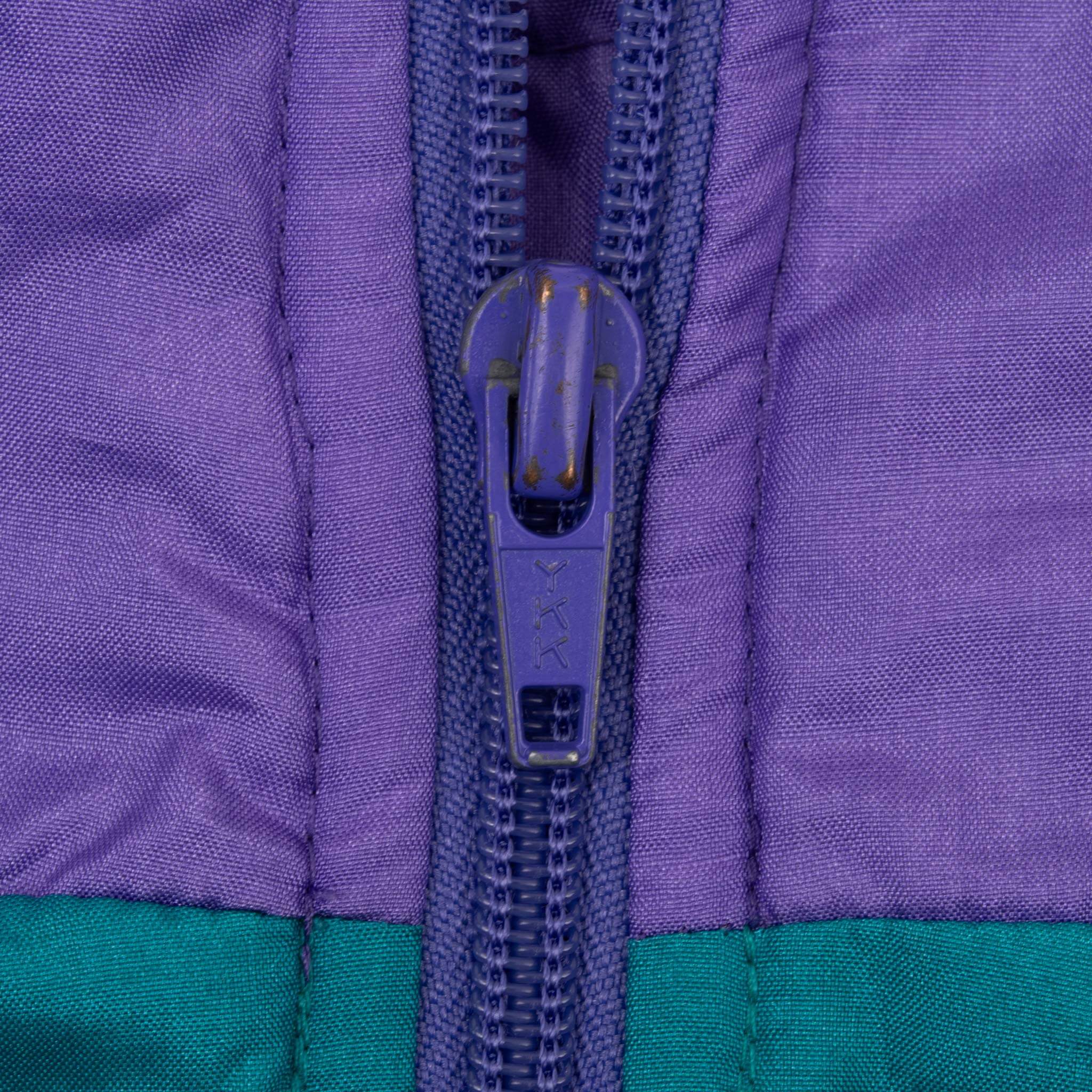 Vintage Nike Swoosh Purple And Cyan Windbreaker Jacket Late 1980S Size XL