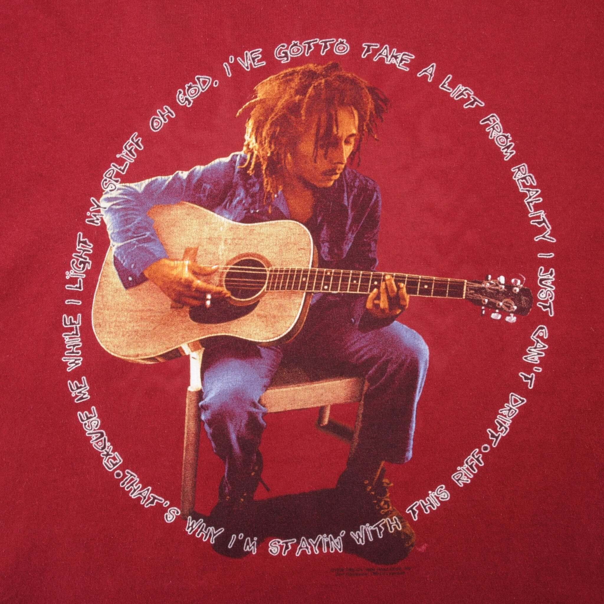 Vintage Bob Marley Reggae Tee Shirt Size XL Made In USA