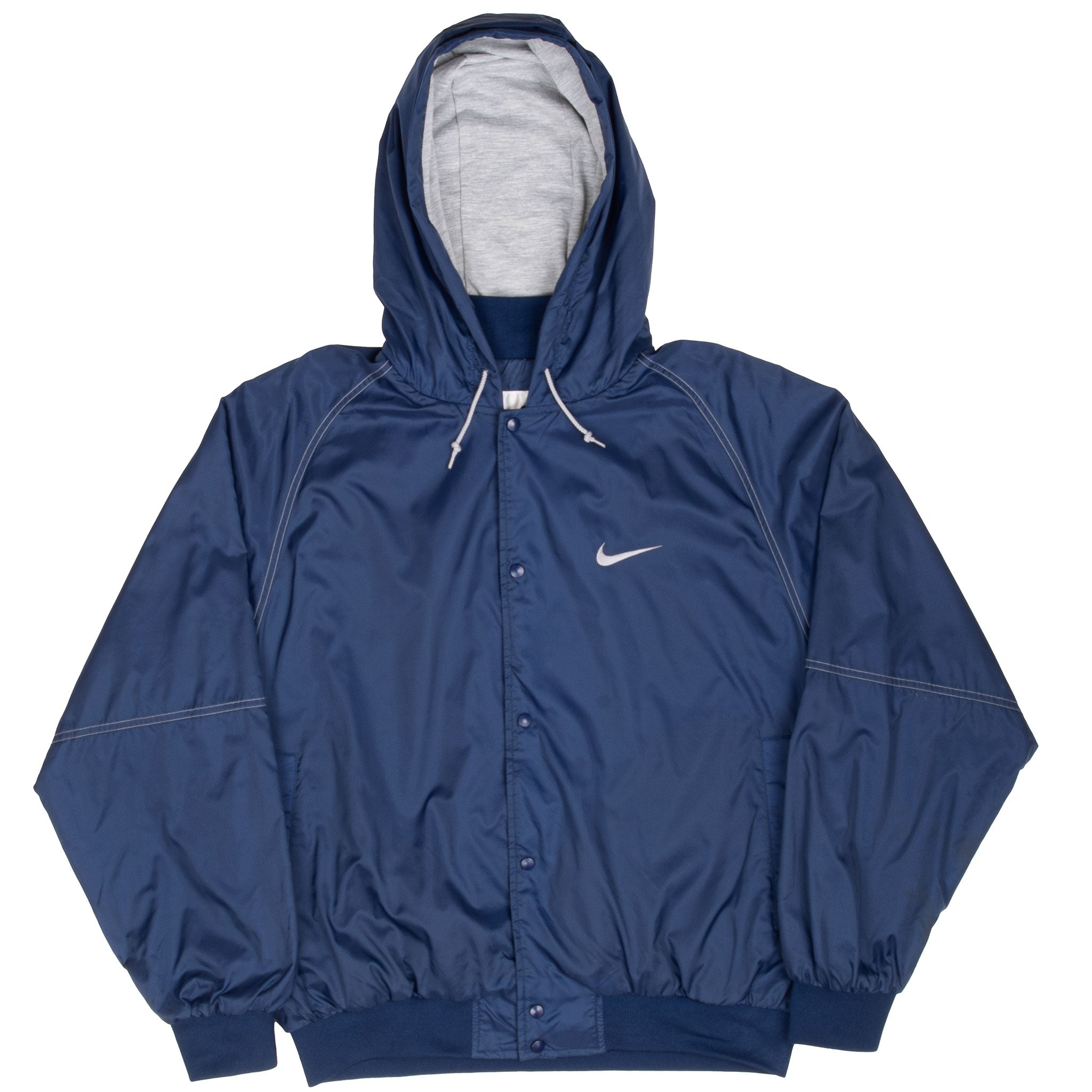 Vintage Nike Spellout Blue Windbreaker Jacket 1990S Size Large