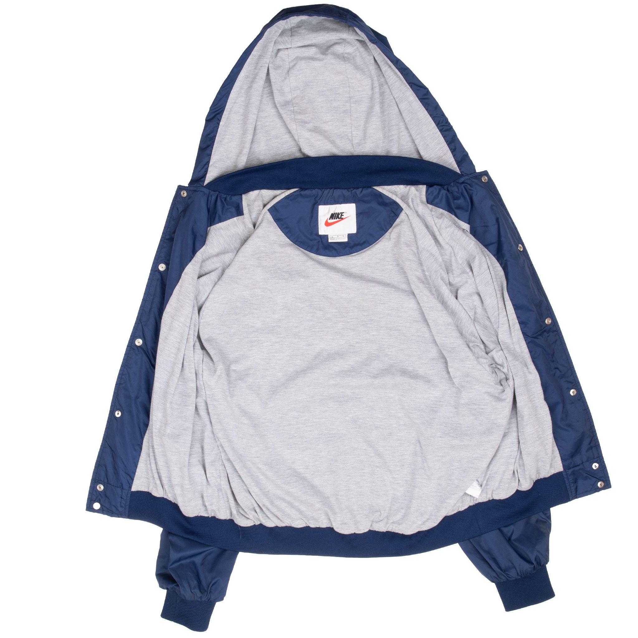 Vintage Nike Spellout Blue Windbreaker Jacket 1990S Size Large