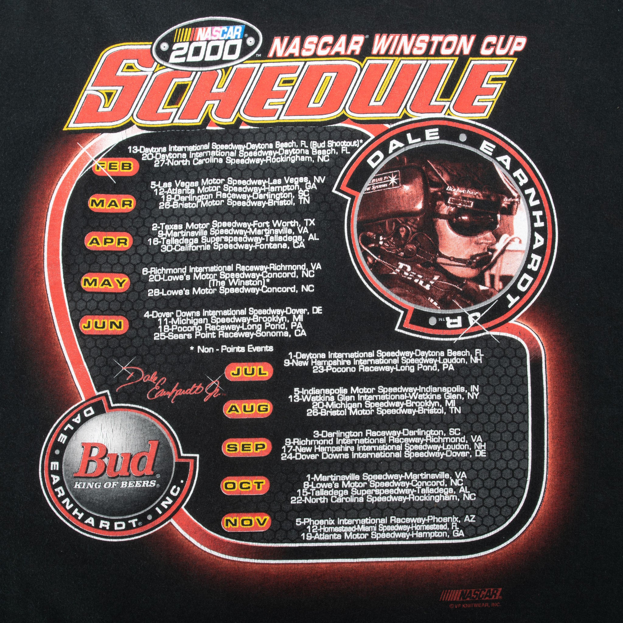 Vintage Nascar Dale Earnhardt Jr 2000 Tee Shirt Size 2XL