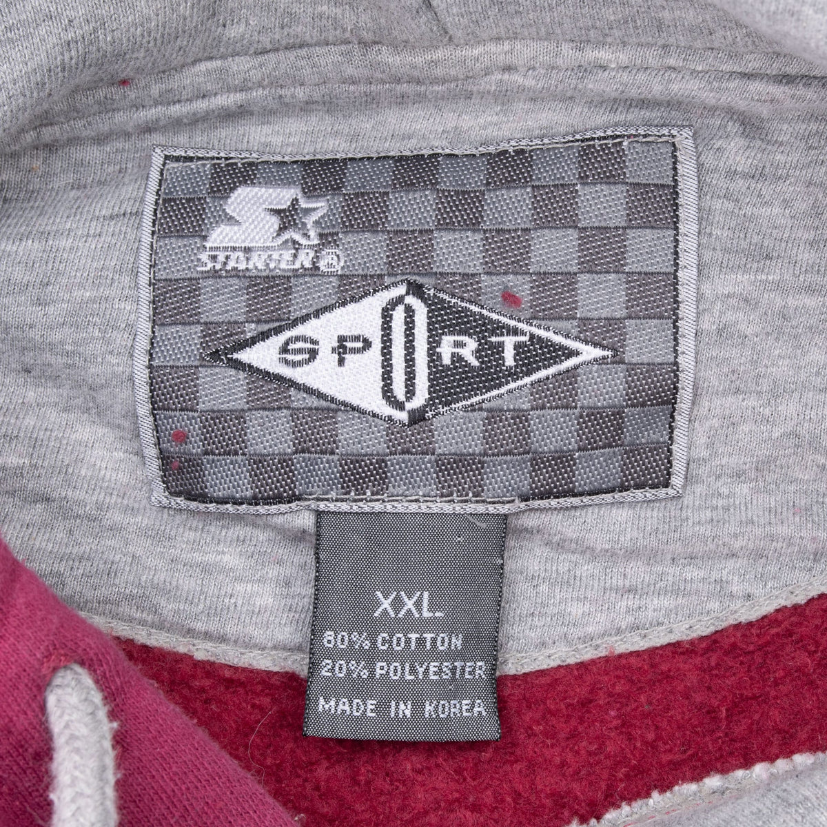 Vintage Burgundy Starter Hoodie Sweatshirt 1990S Size 2Xl