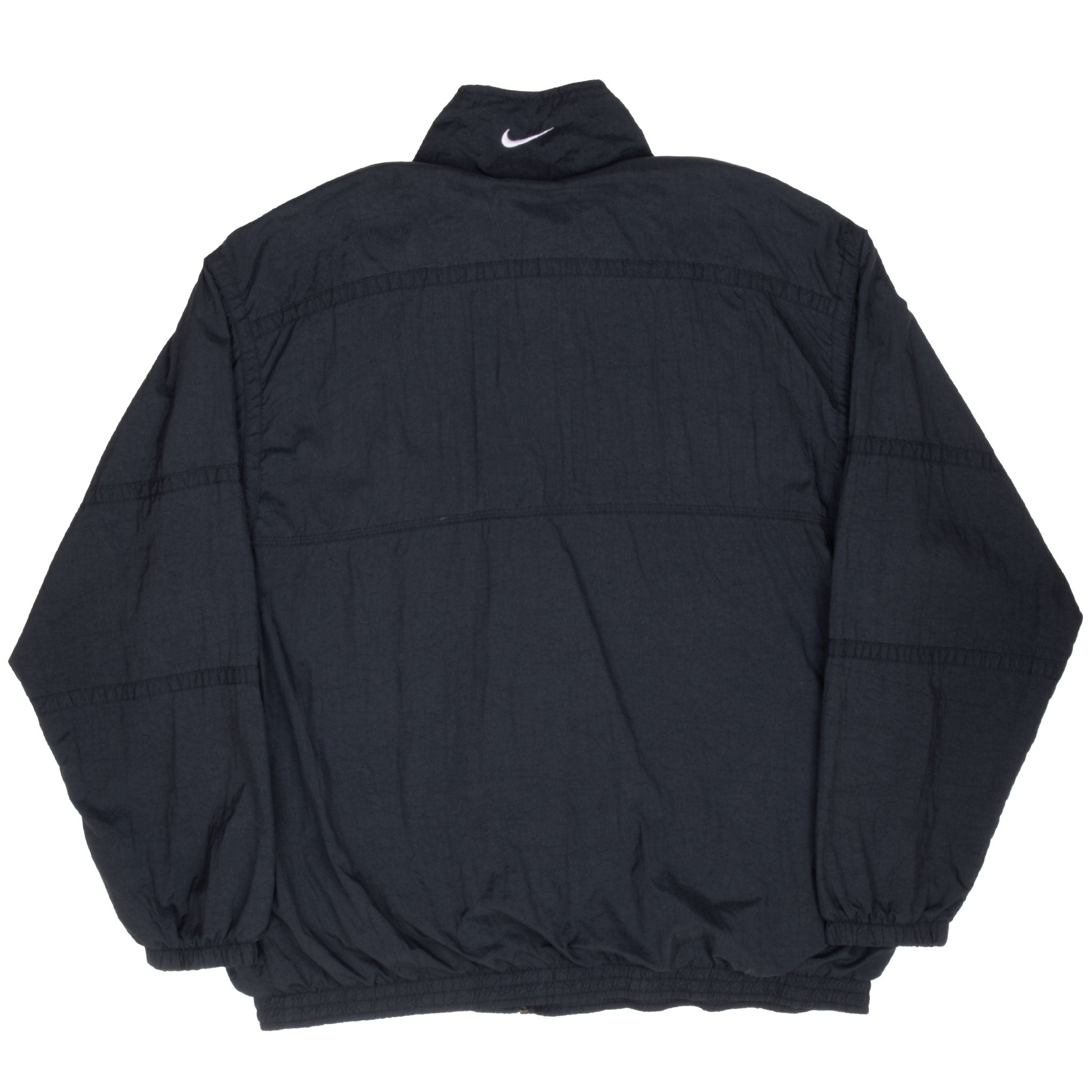 Vintage Nike Classic Swoosh Black Windbreaker Jacket 1990S Size XL