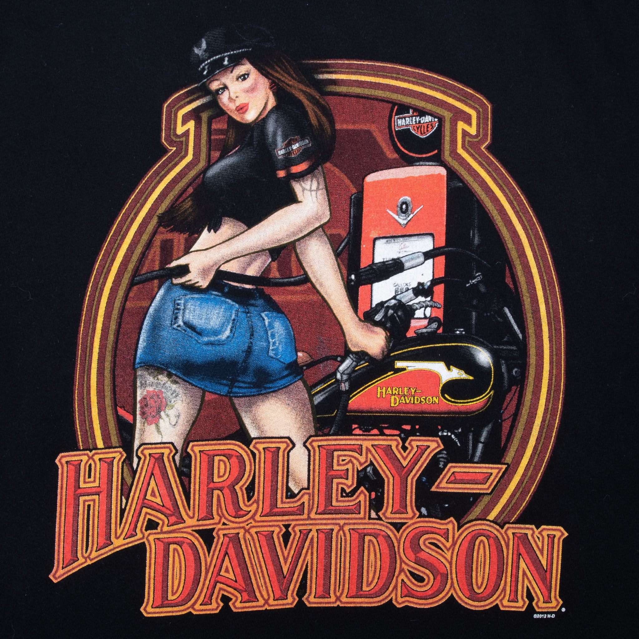 Vintage Harley Davidson Hill City South Dakota 2012 Tee Shirt Size Large