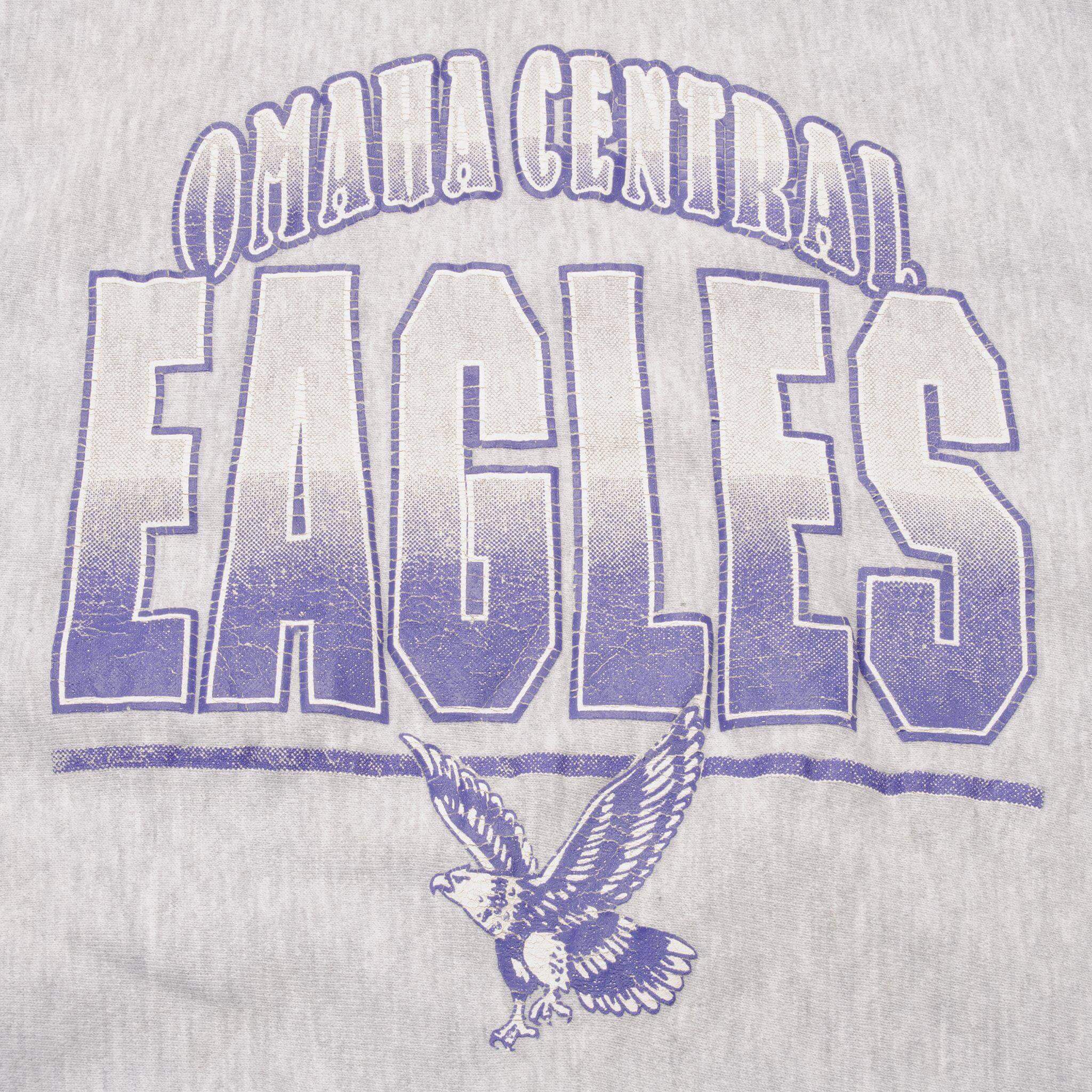 VINTAGE CHAMPION REVERSE WEAVE OMAHA CENTRAL EAGLES SWEATSHIRT 90S LARGE MADE US