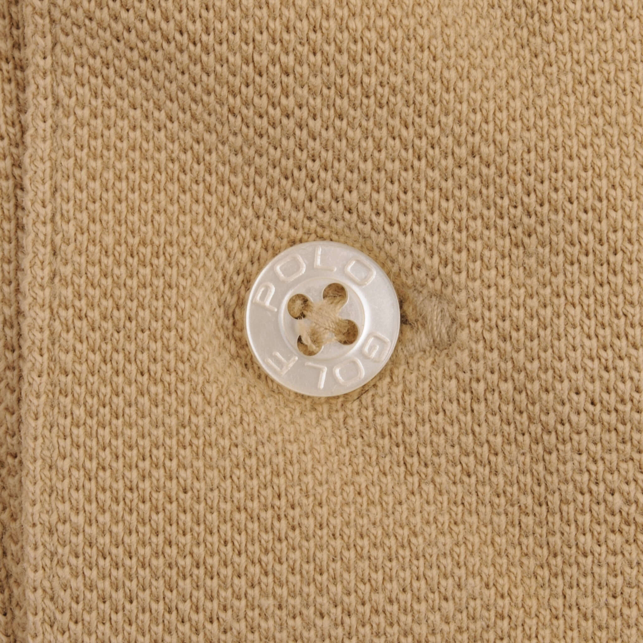 Vintage Polo Ralph Lauren Golf Beige Polo Shirt 1990S Size Large