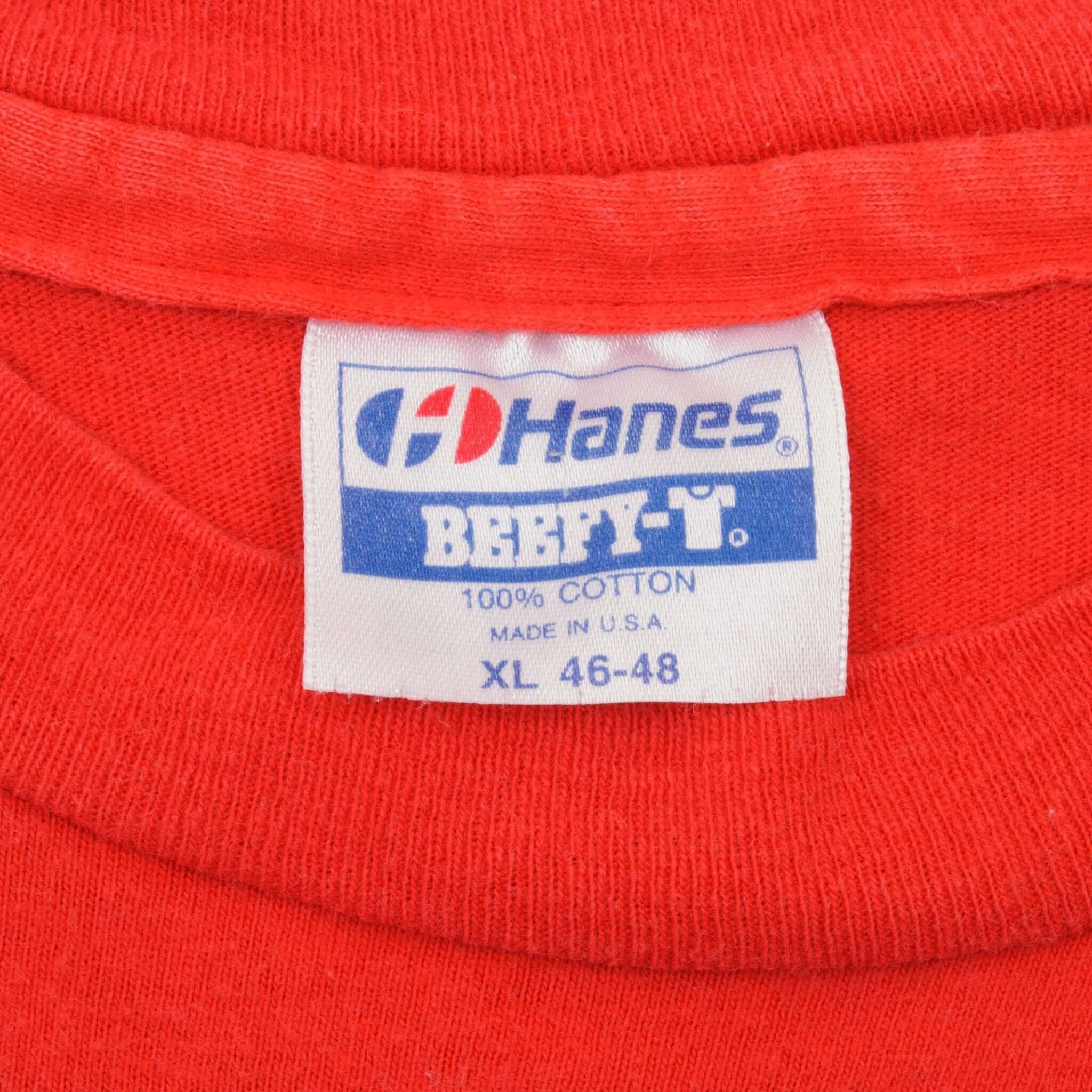 Vintage Harley Davidson Night Flight Eagle Fresno California Hanes Tee Shirt 1990 Size Large Made In USA With Single Stitch Sleeves