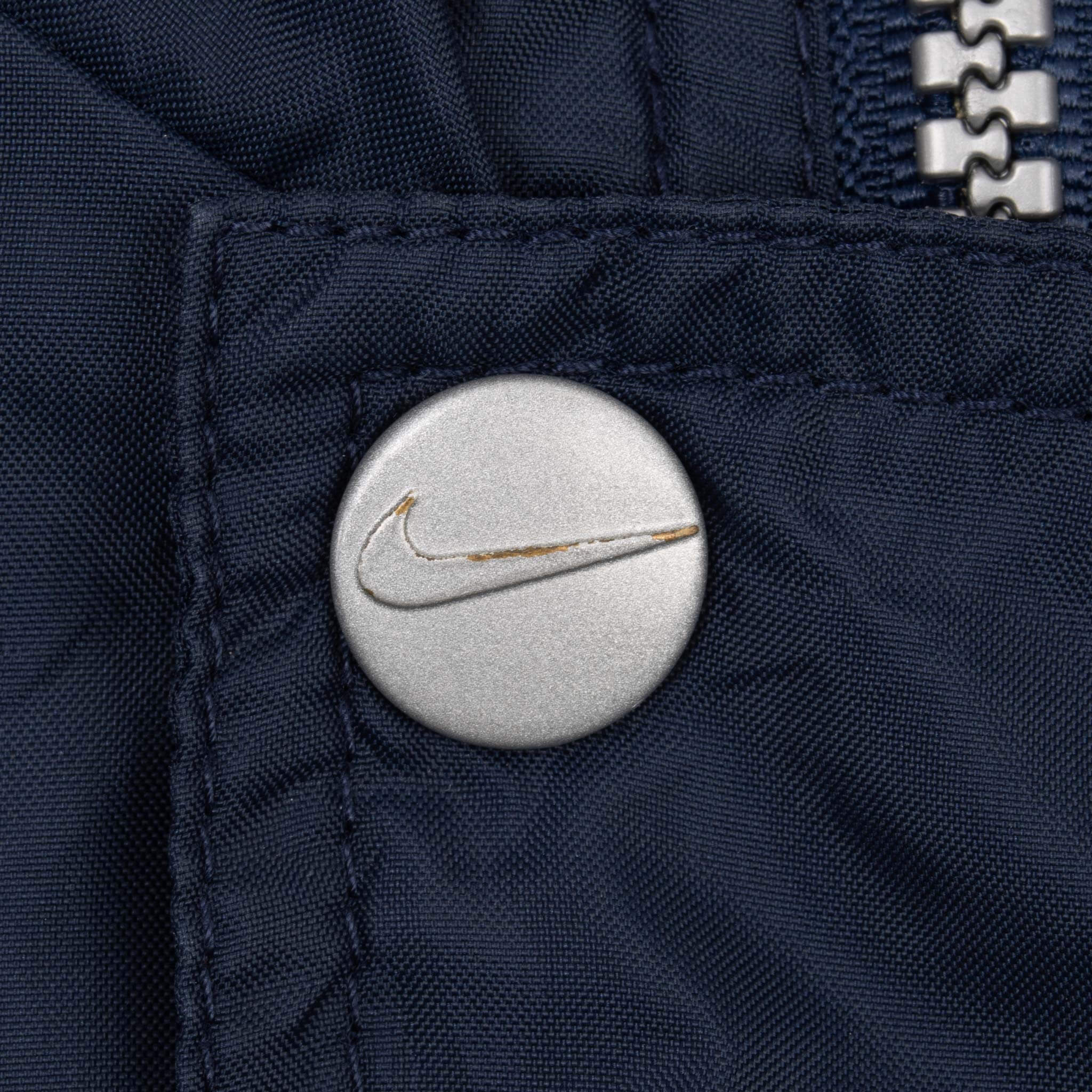 Vintage Nike Classic Swoosh Blue Windbreaker Jacket 1990S Size Medium