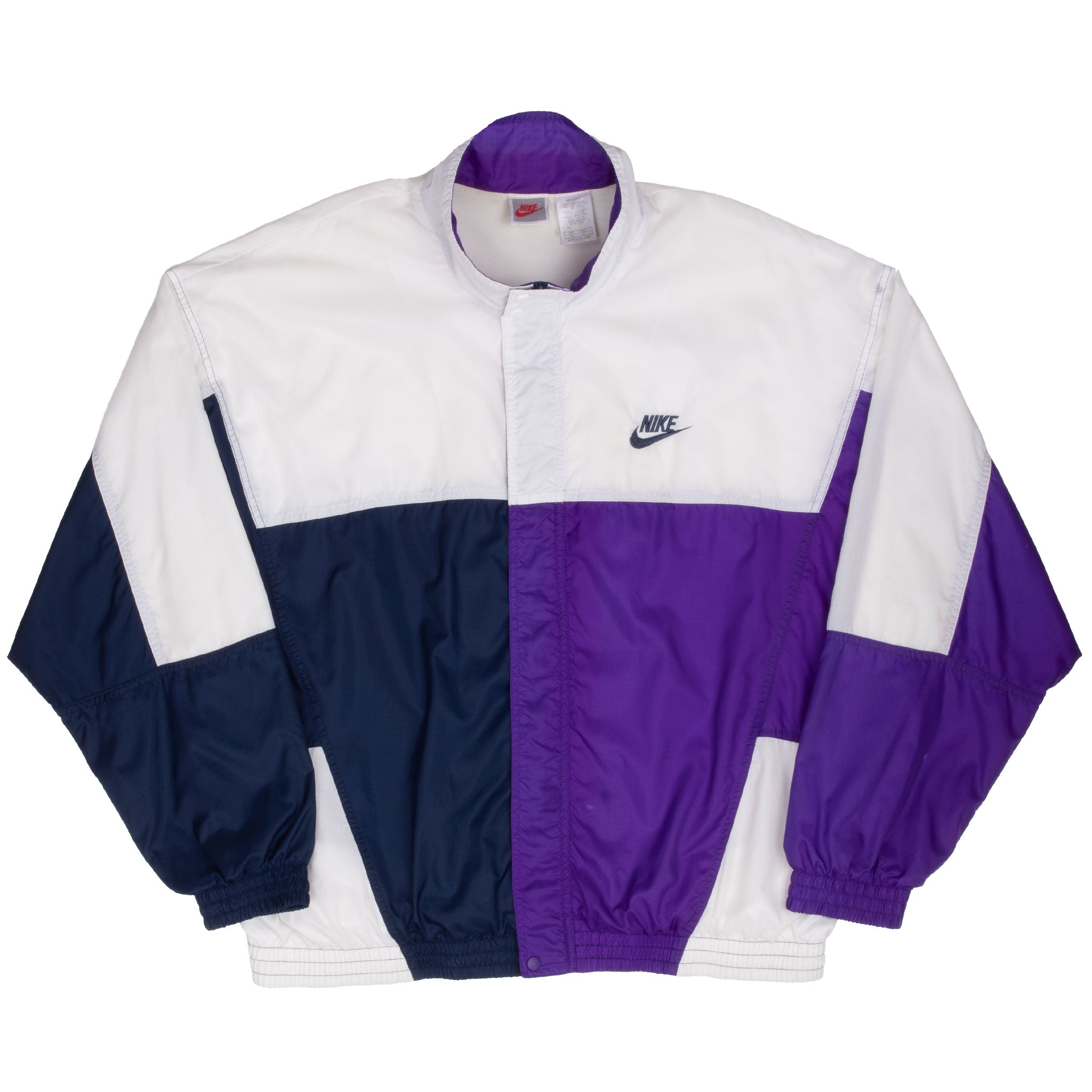 Vintage Nike Swoosh Purple Windbreaker Jacket Late 1980S Size XL